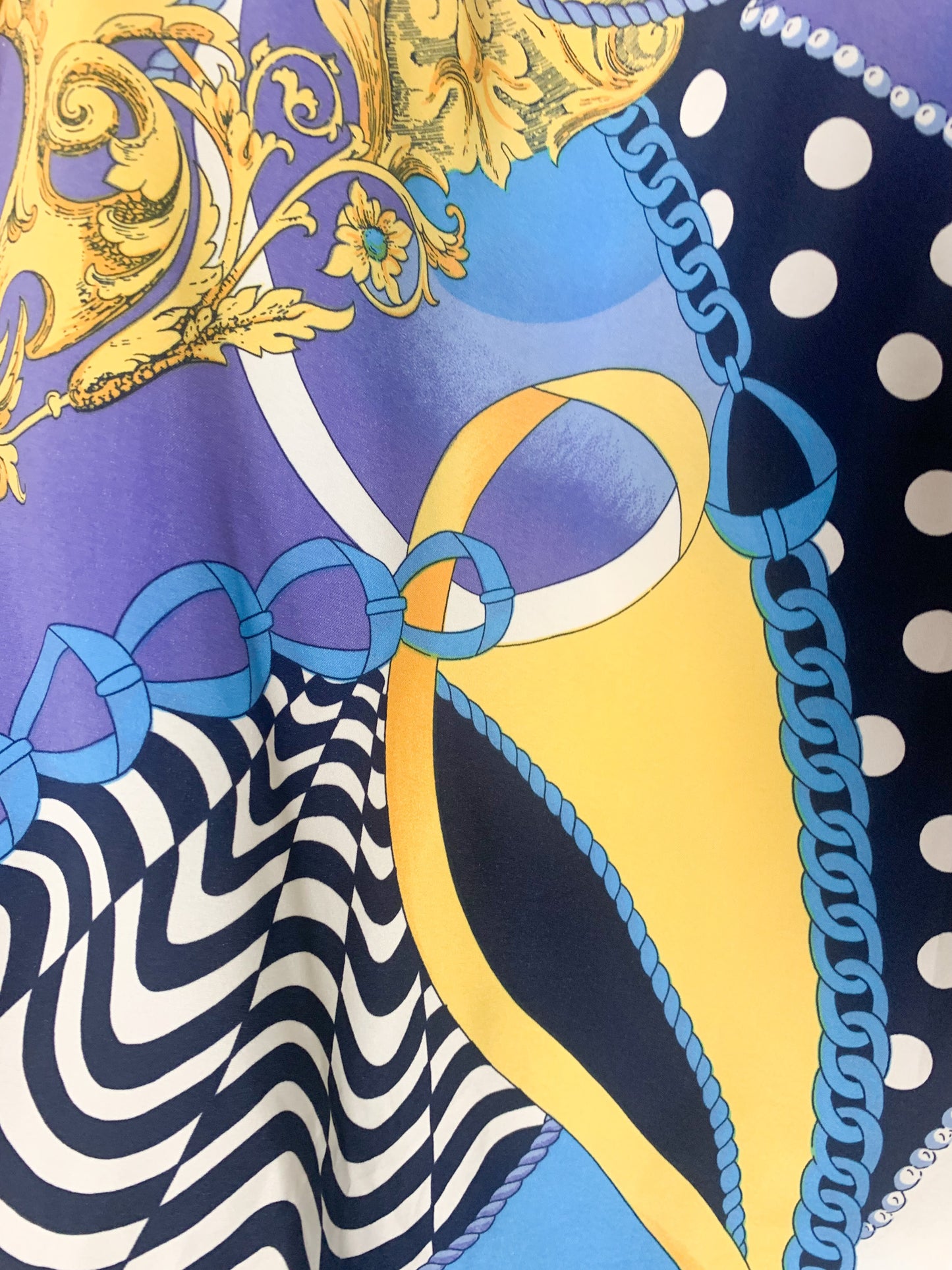 Chemisier imprimé « foulard » vintage Lewinger