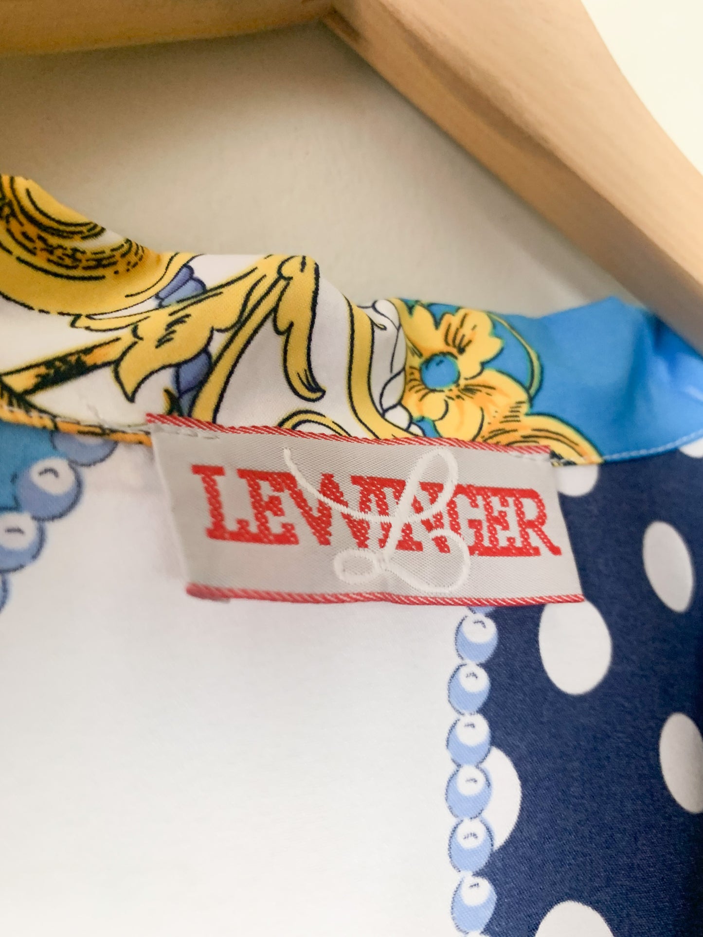 Chemisier imprimé « foulard » vintage Lewinger