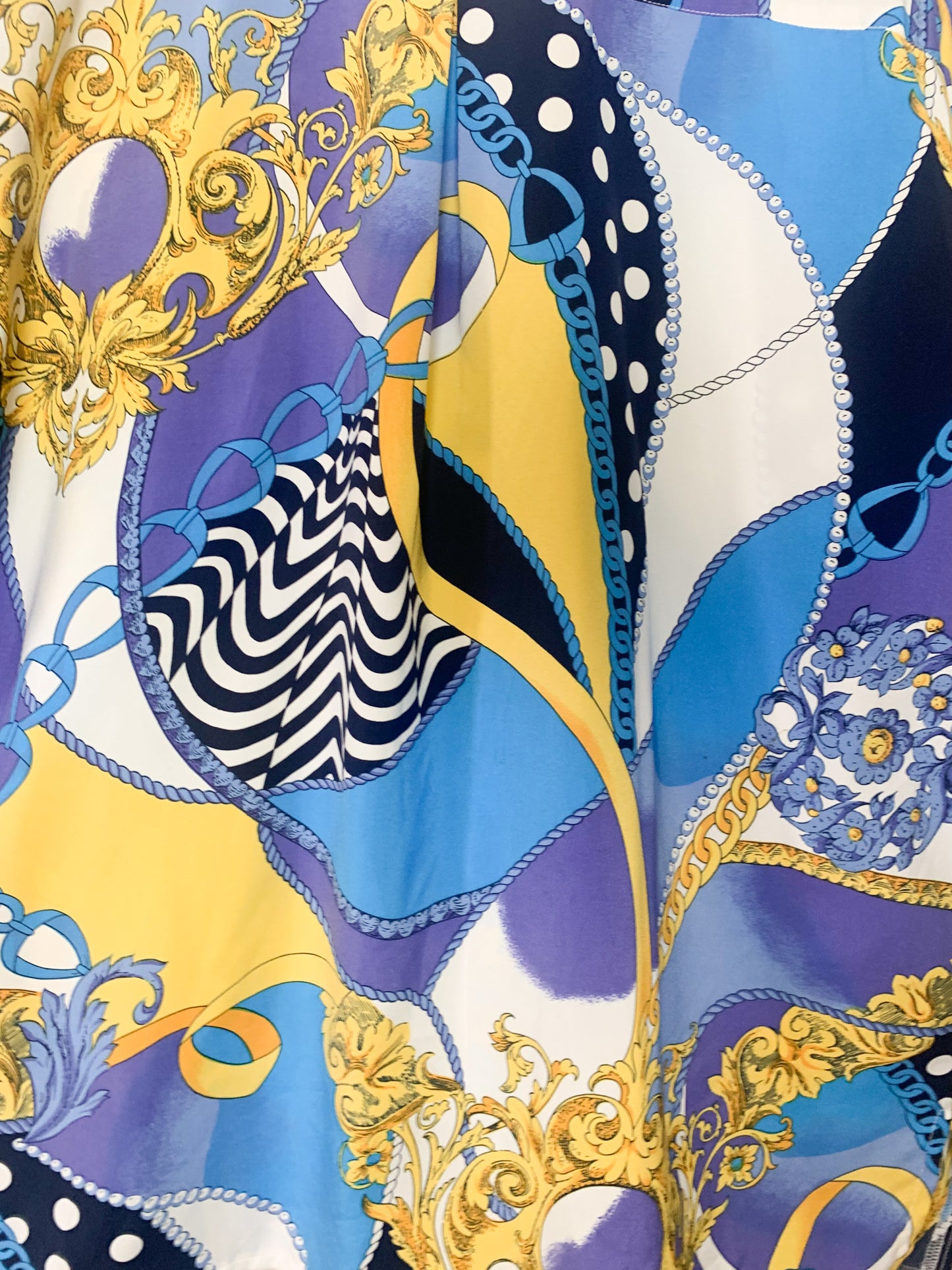 Chemisier imprimé « foulard » vintage Lewinger