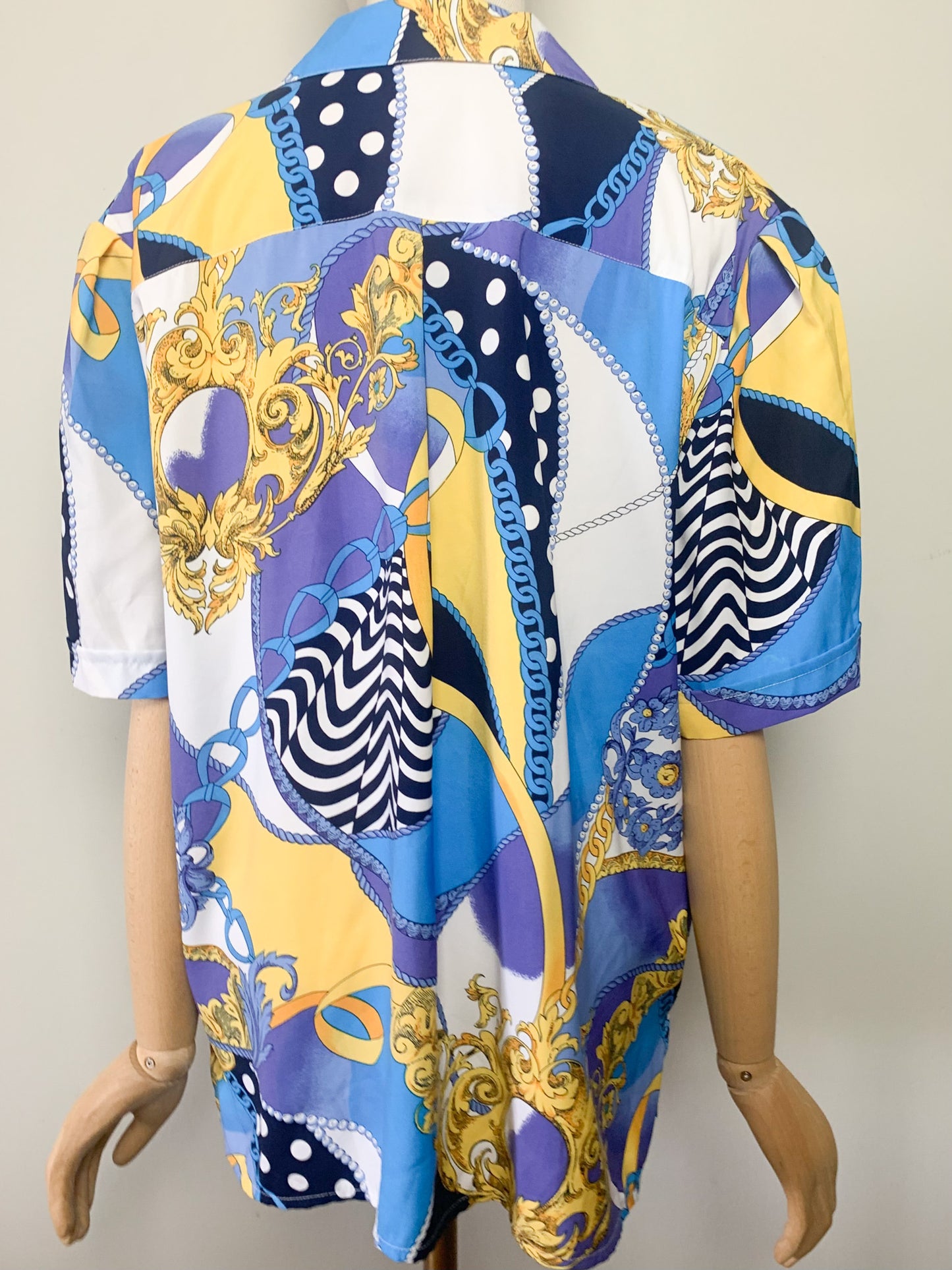 Chemisier imprimé « foulard » vintage Lewinger