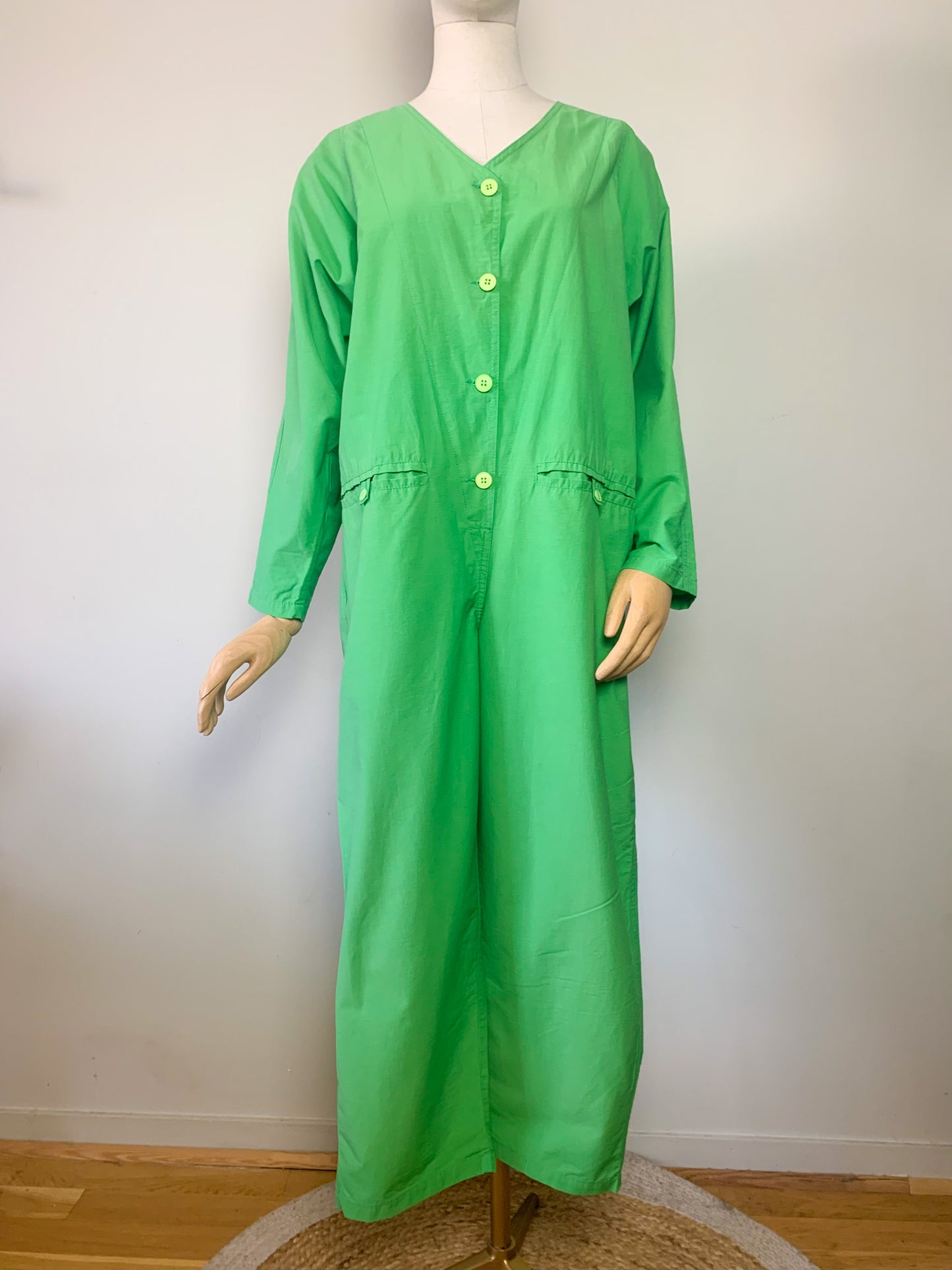 Combi-pantalon vert prairie vintage