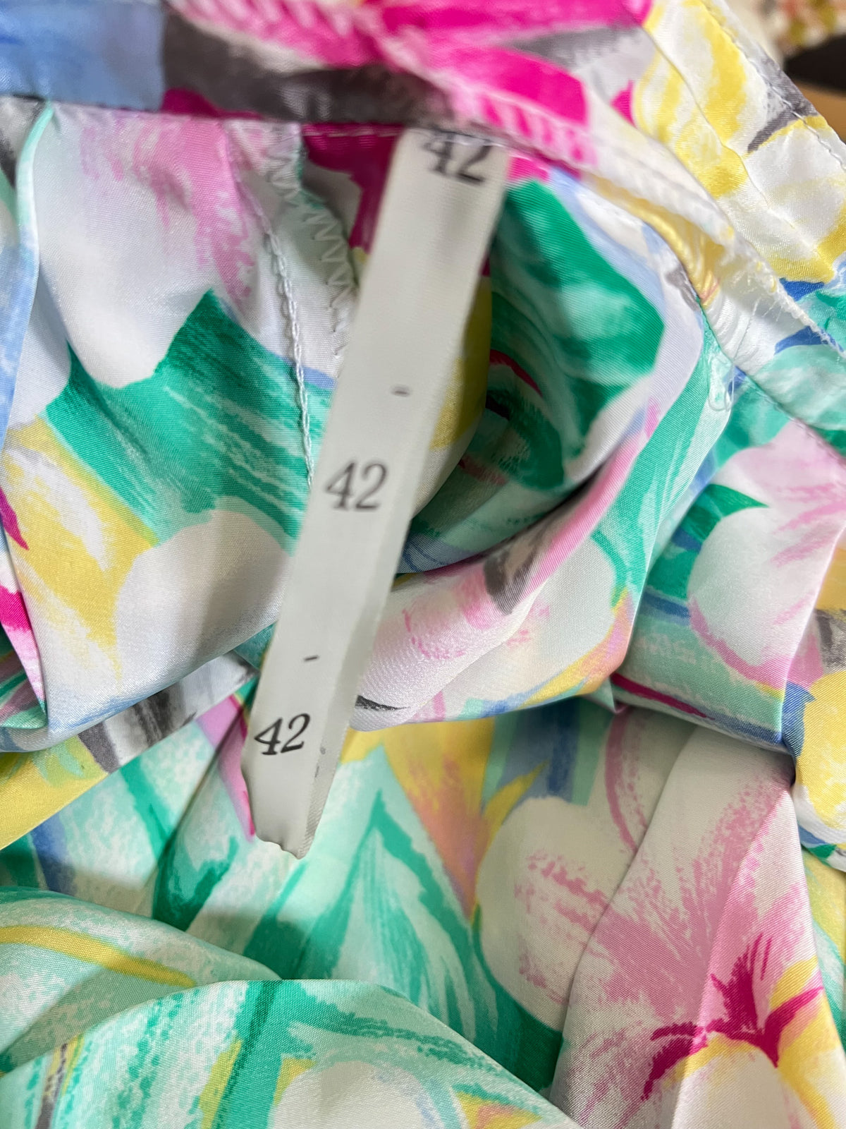 Jupe Plissée Vintage Années 90 Imprimé Floral Fluide Penney – Tons Pastel & Lumineux – T38