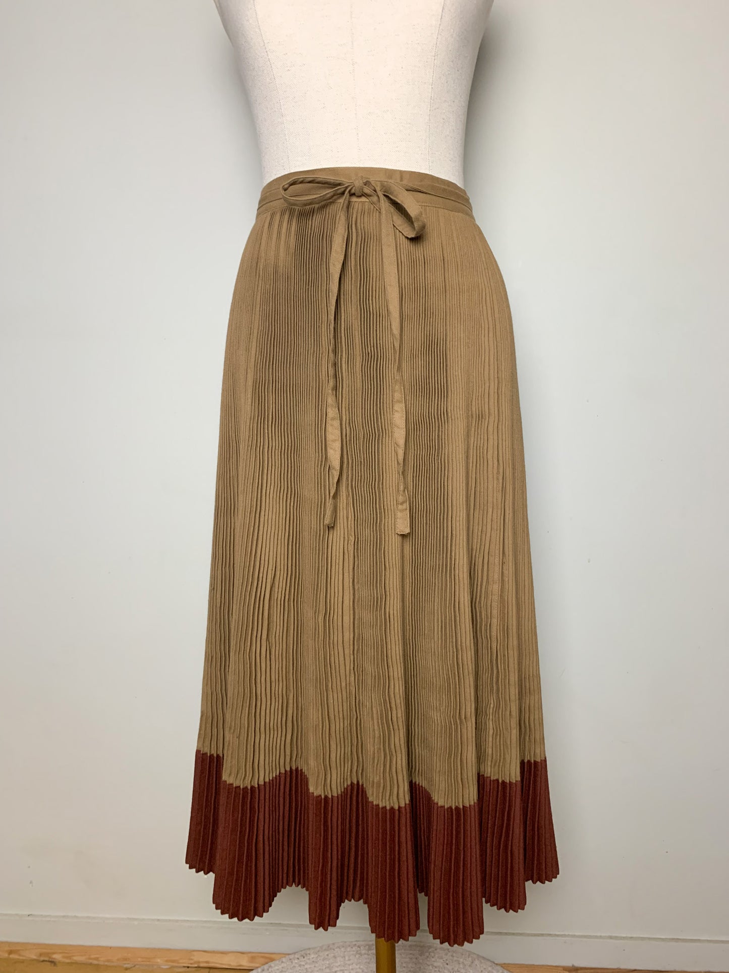 Jupe Vintage Emmanuelle Khanh - Midi Plissée Soleil - T. 32/34