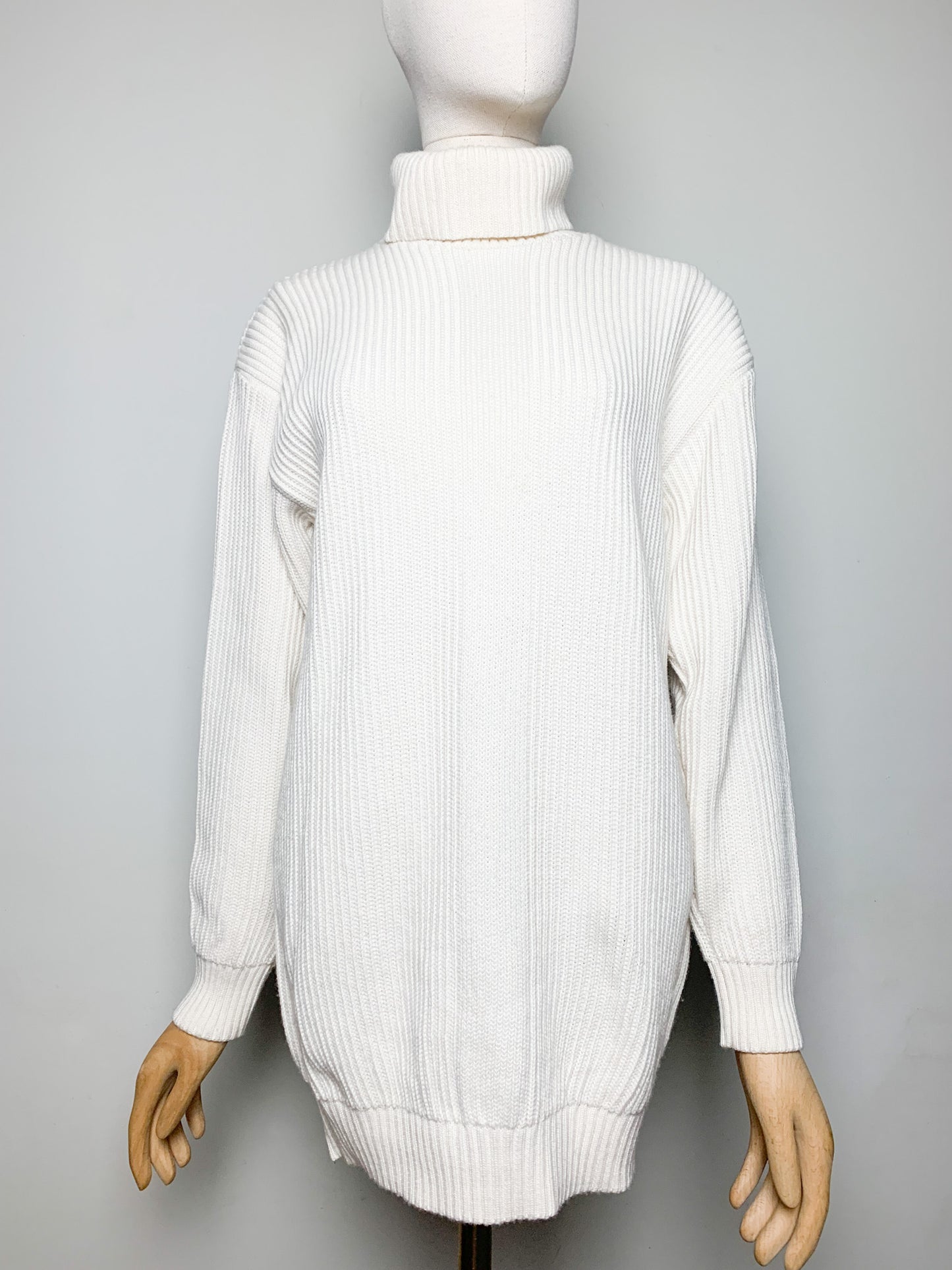 Robe Pull / Tunique AGNÈS B. 100% Coton Épais - Col Roulé - Made in France - T. XS-S