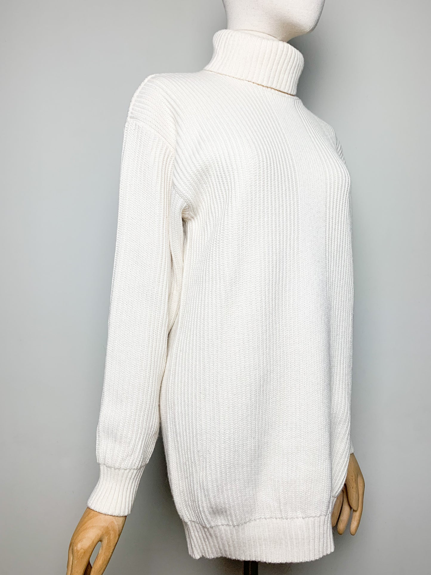 Robe Pull / Tunique AGNÈS B. 100% Coton Épais - Col Roulé - Made in France - T. XS-S
