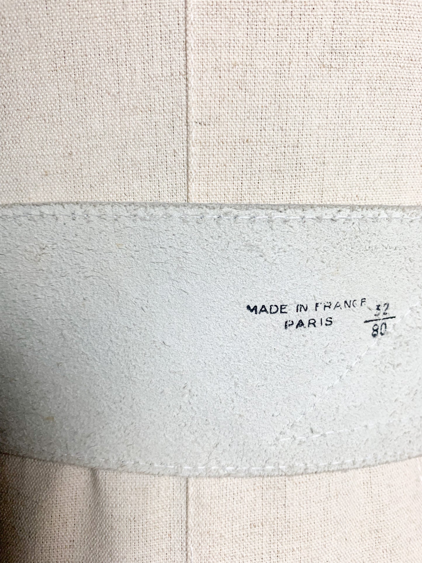 Ceinture maxi blanche avec panthère dorée et strass vintage