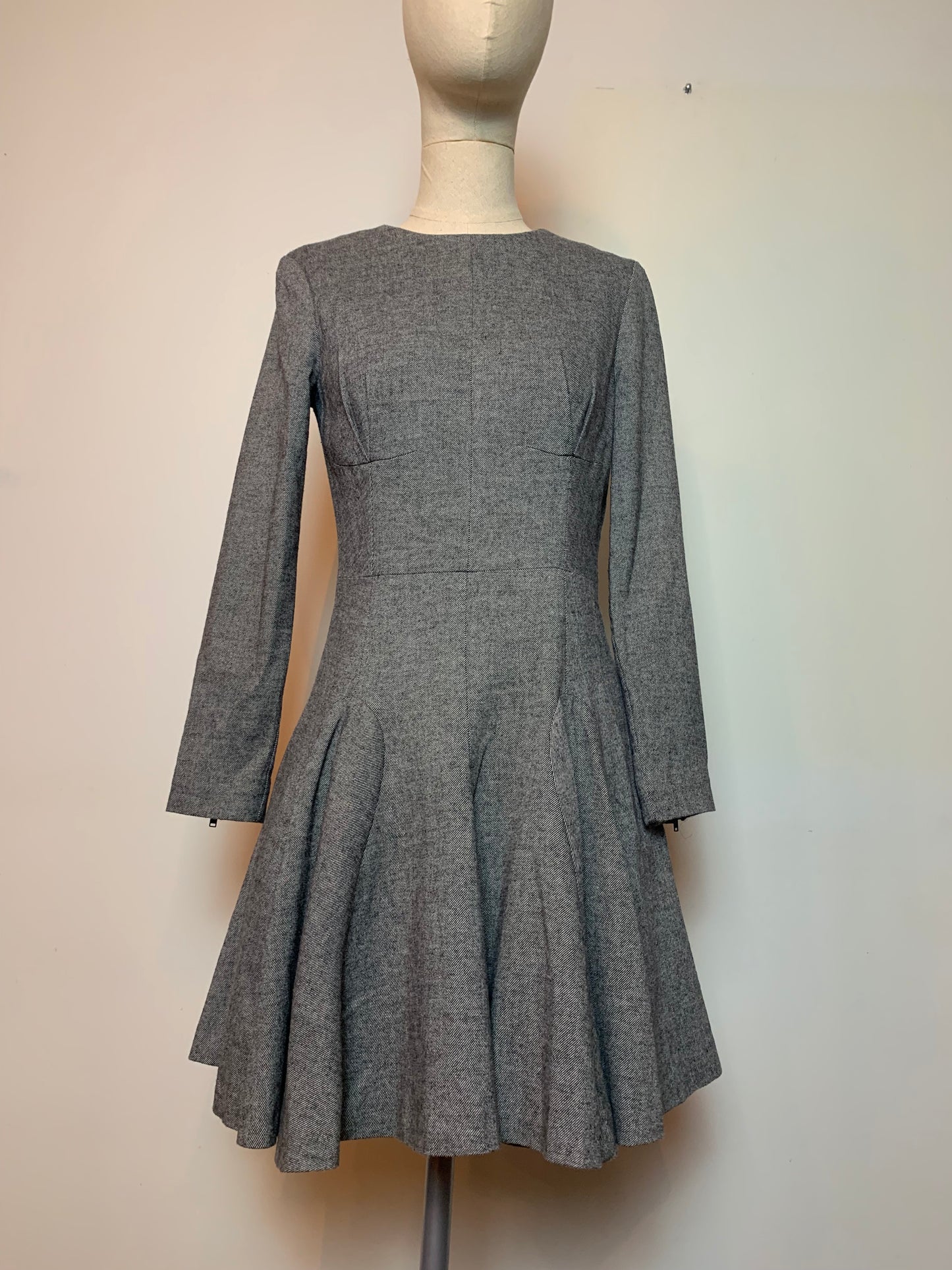 Robe courte structurée grise mélange laine & Other Stories