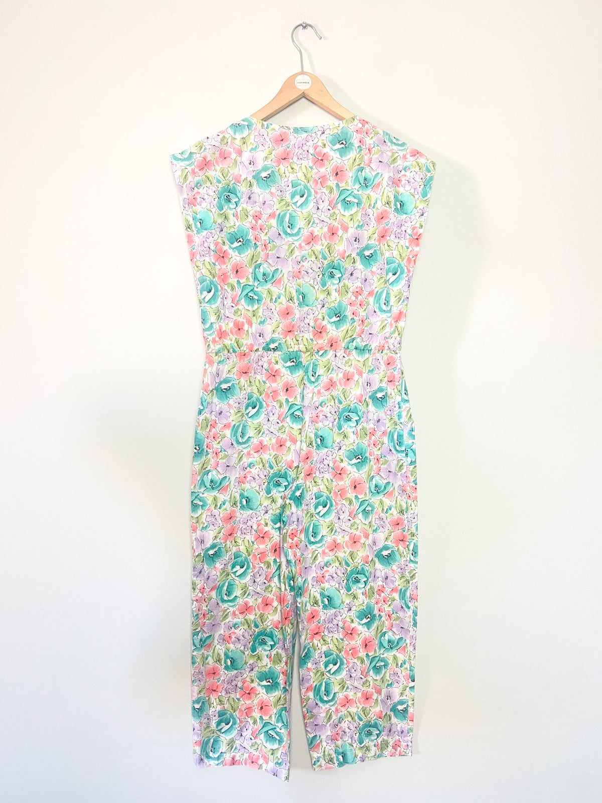 Combinaison Pantalon Court Vintage Années 80 90 Fleuri – T36