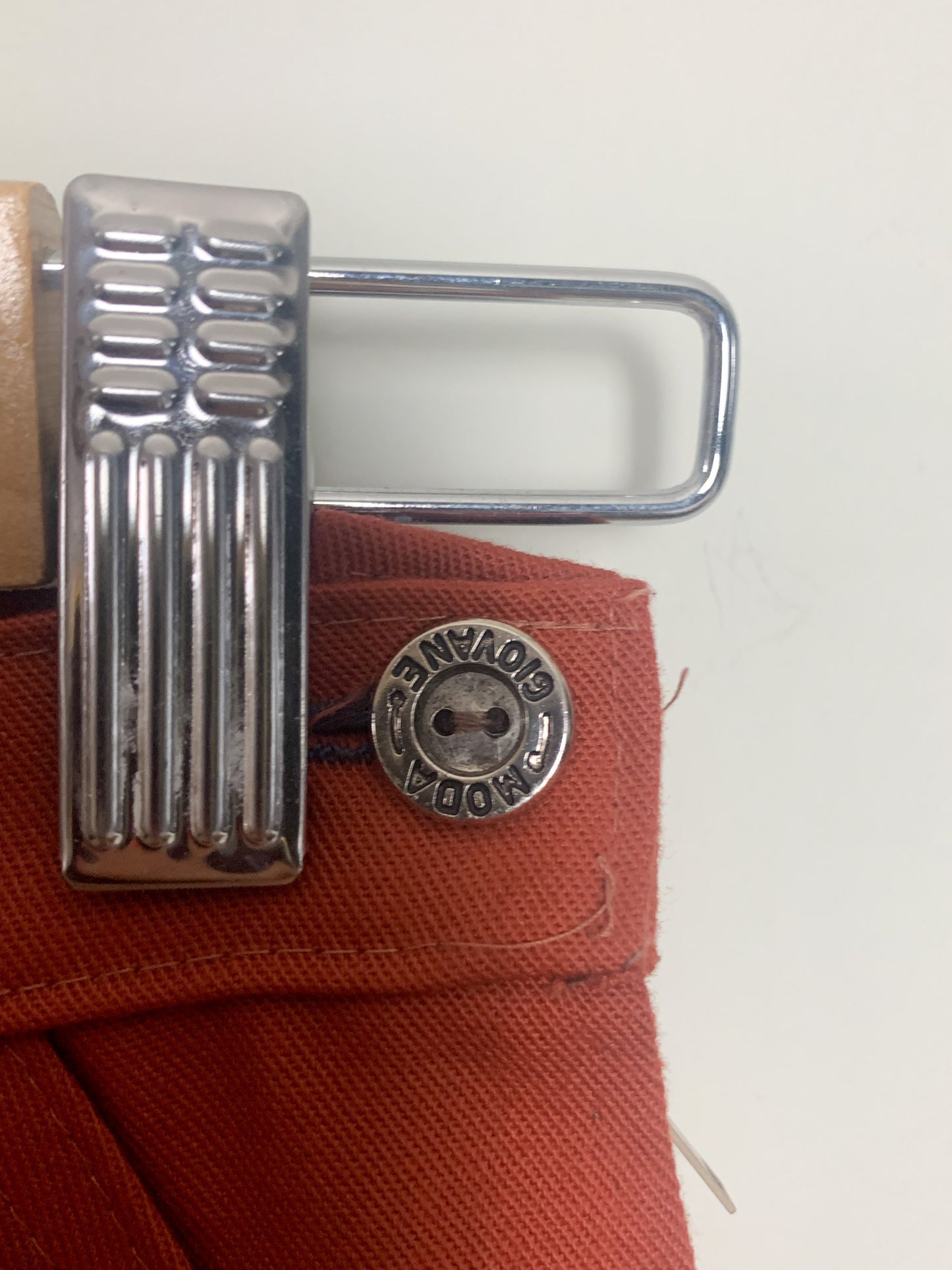 Jupe Trapèze Vintage Années 70 - Marron Brique - T. 32/34