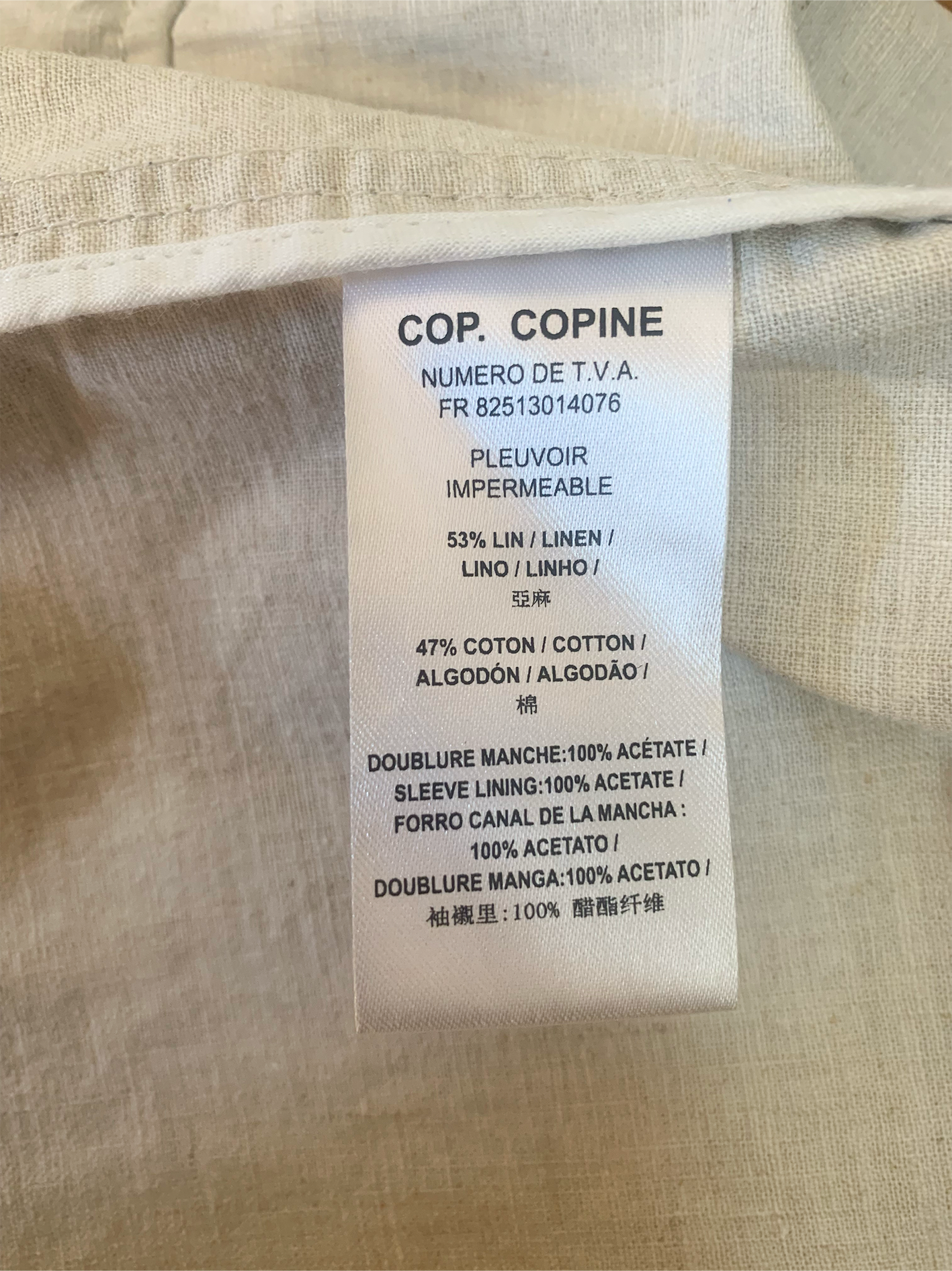 Parka imperméable en lin et coton Cop. Copine