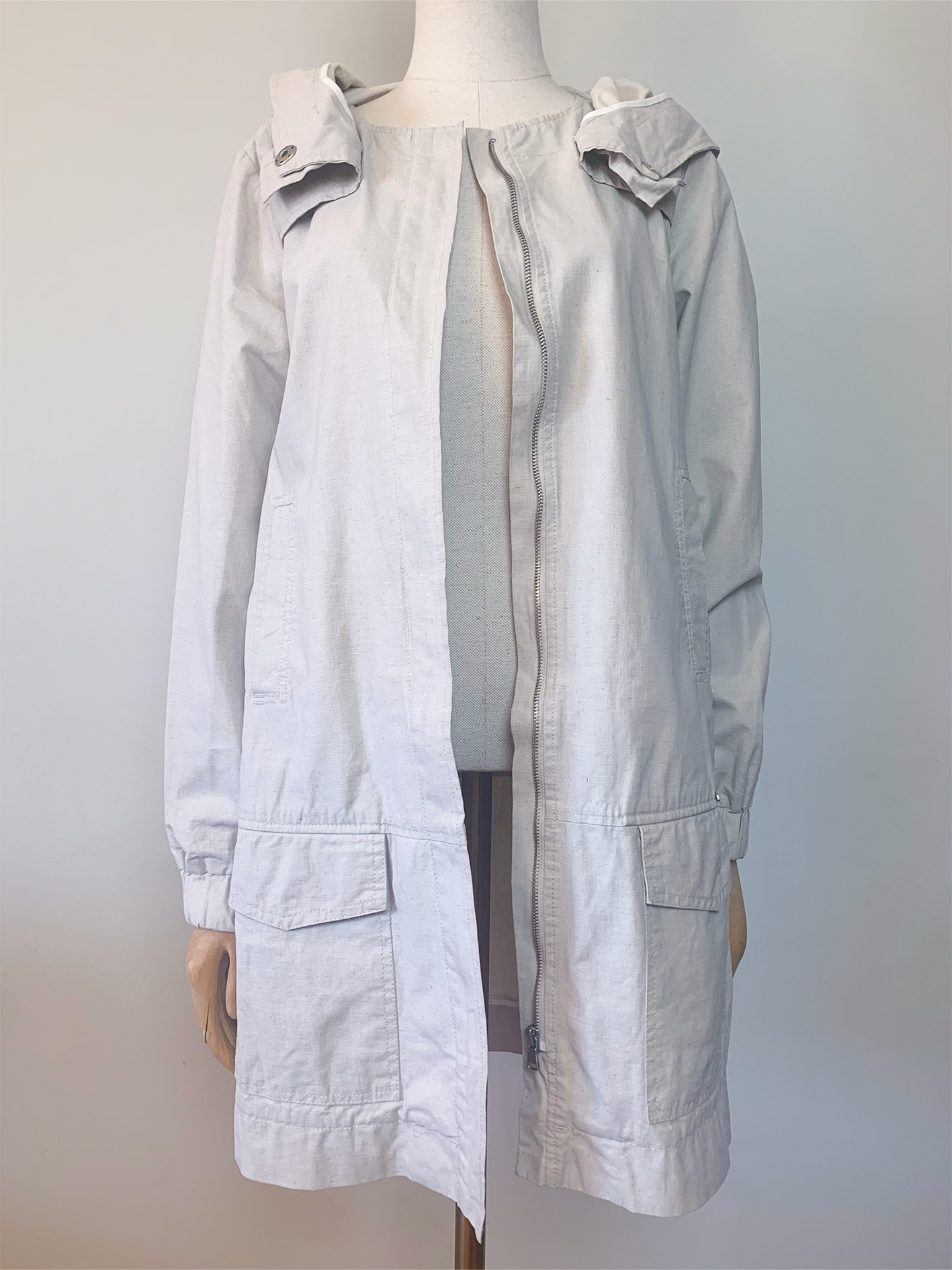 Parka imperméable en lin et coton Cop. Copine