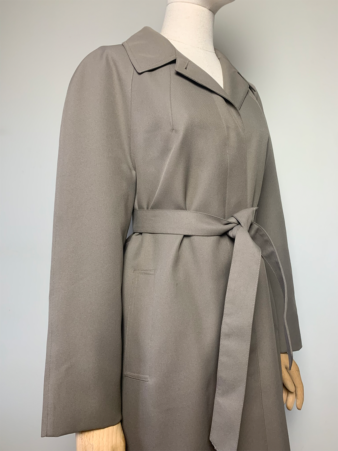 Manteau trench gris taupe vintage Arielle
