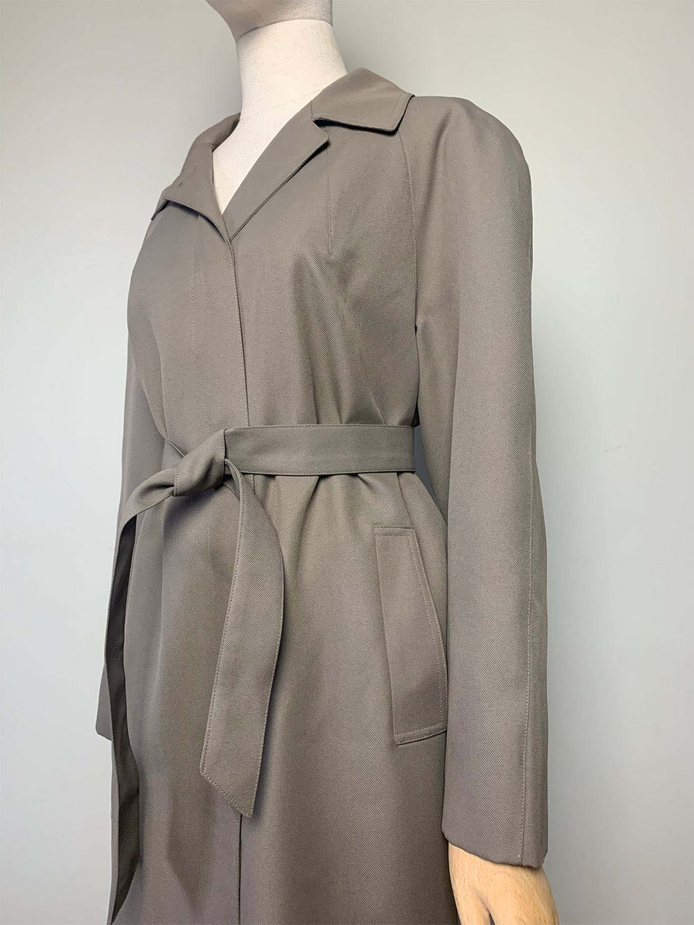Manteau trench gris taupe vintage Arielle