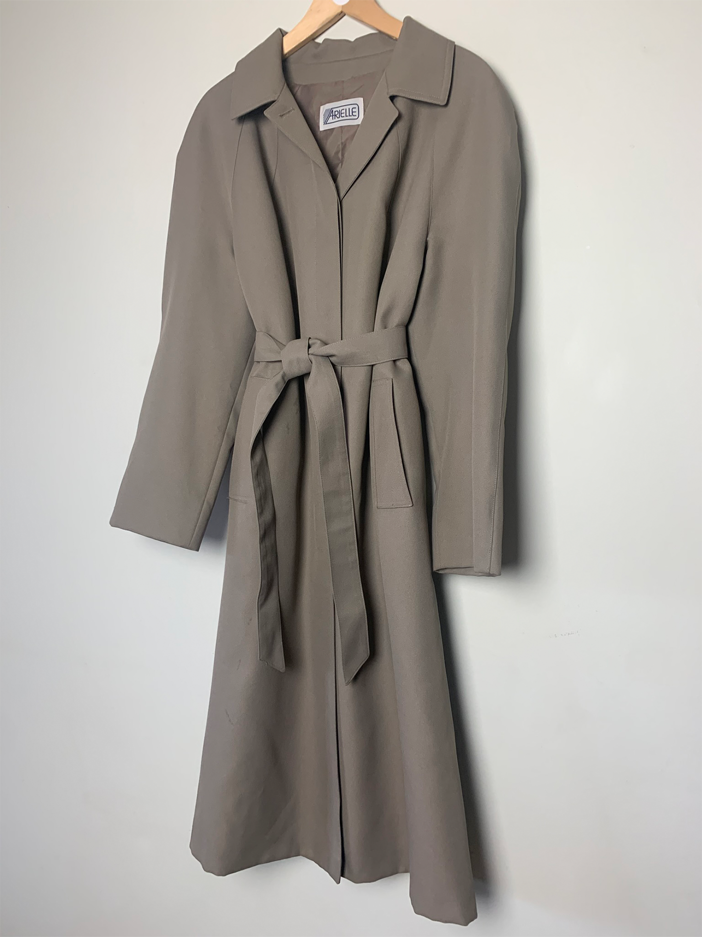 Manteau trench gris taupe vintage Arielle