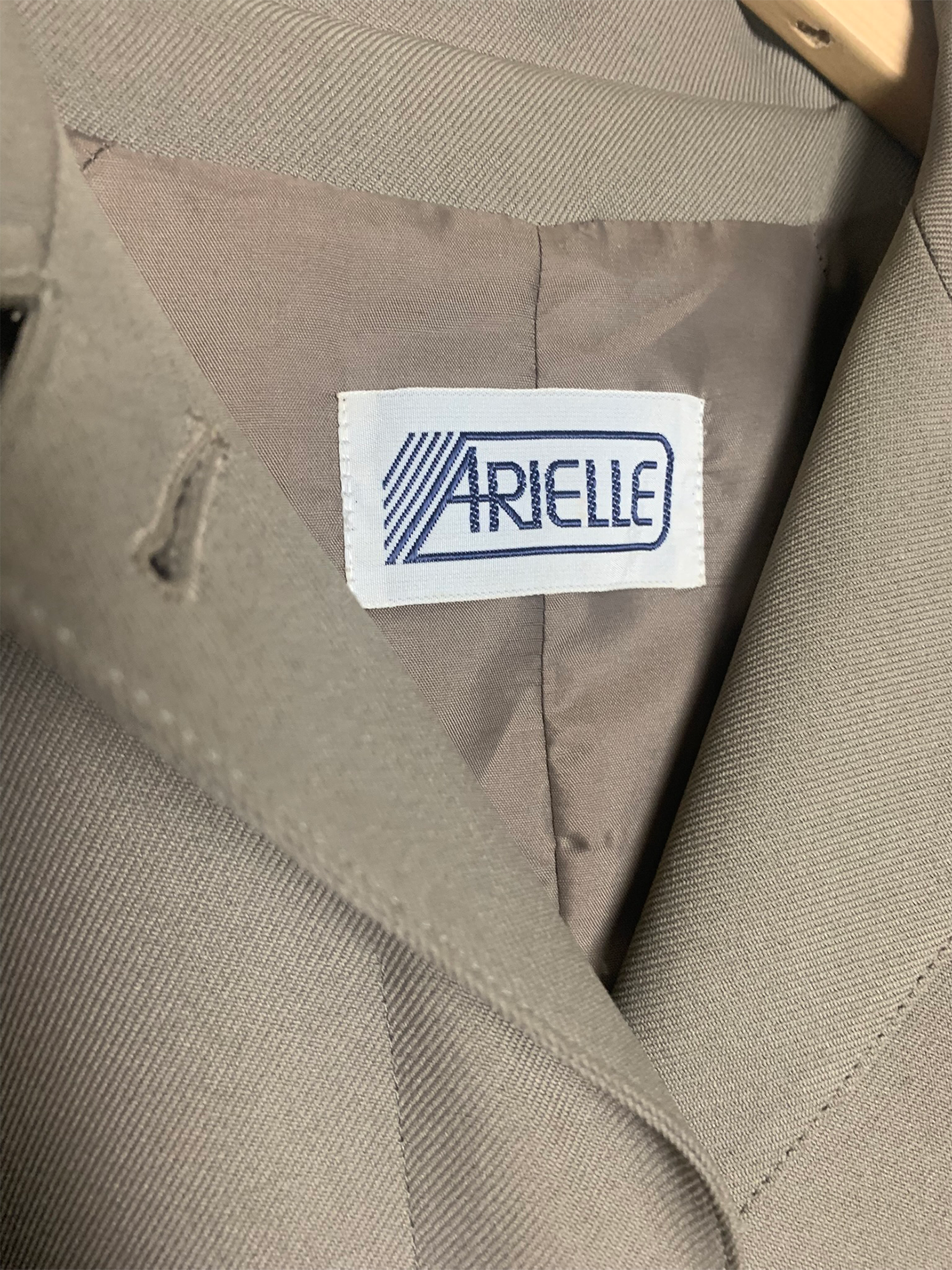 Manteau trench gris taupe vintage Arielle