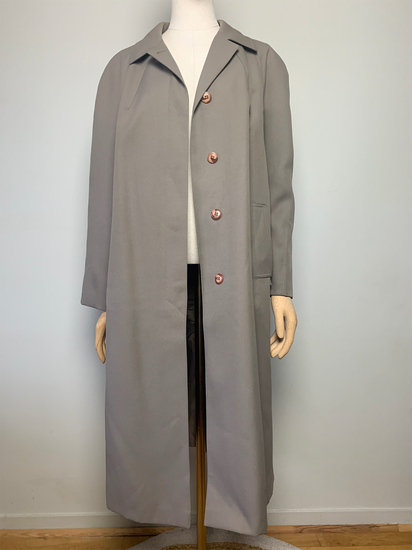 Manteau trench gris taupe vintage Arielle