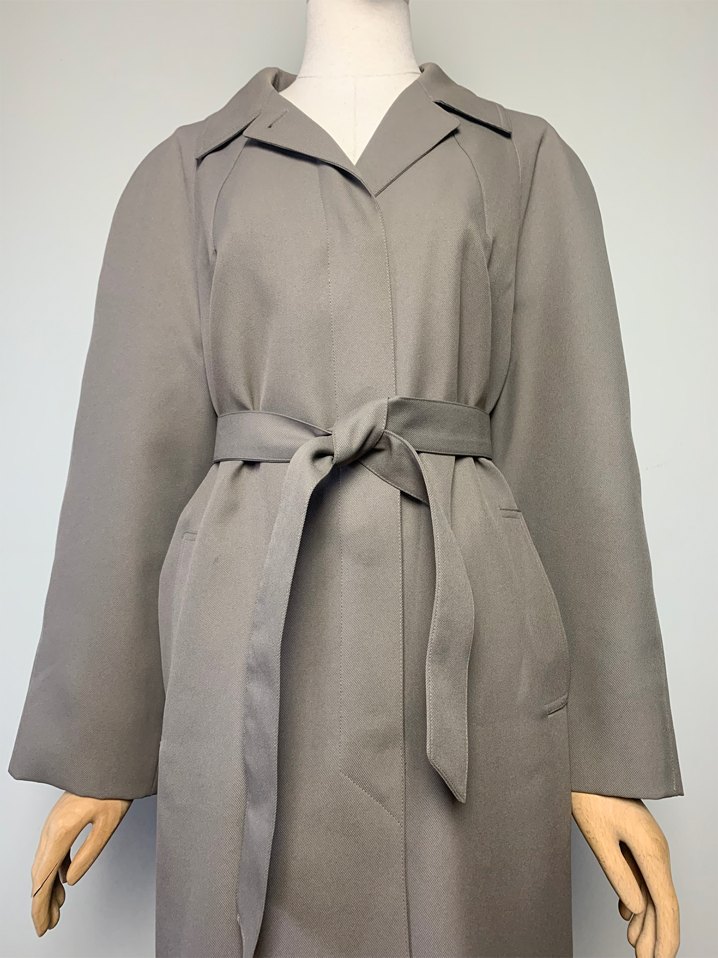Manteau trench gris taupe vintage Arielle