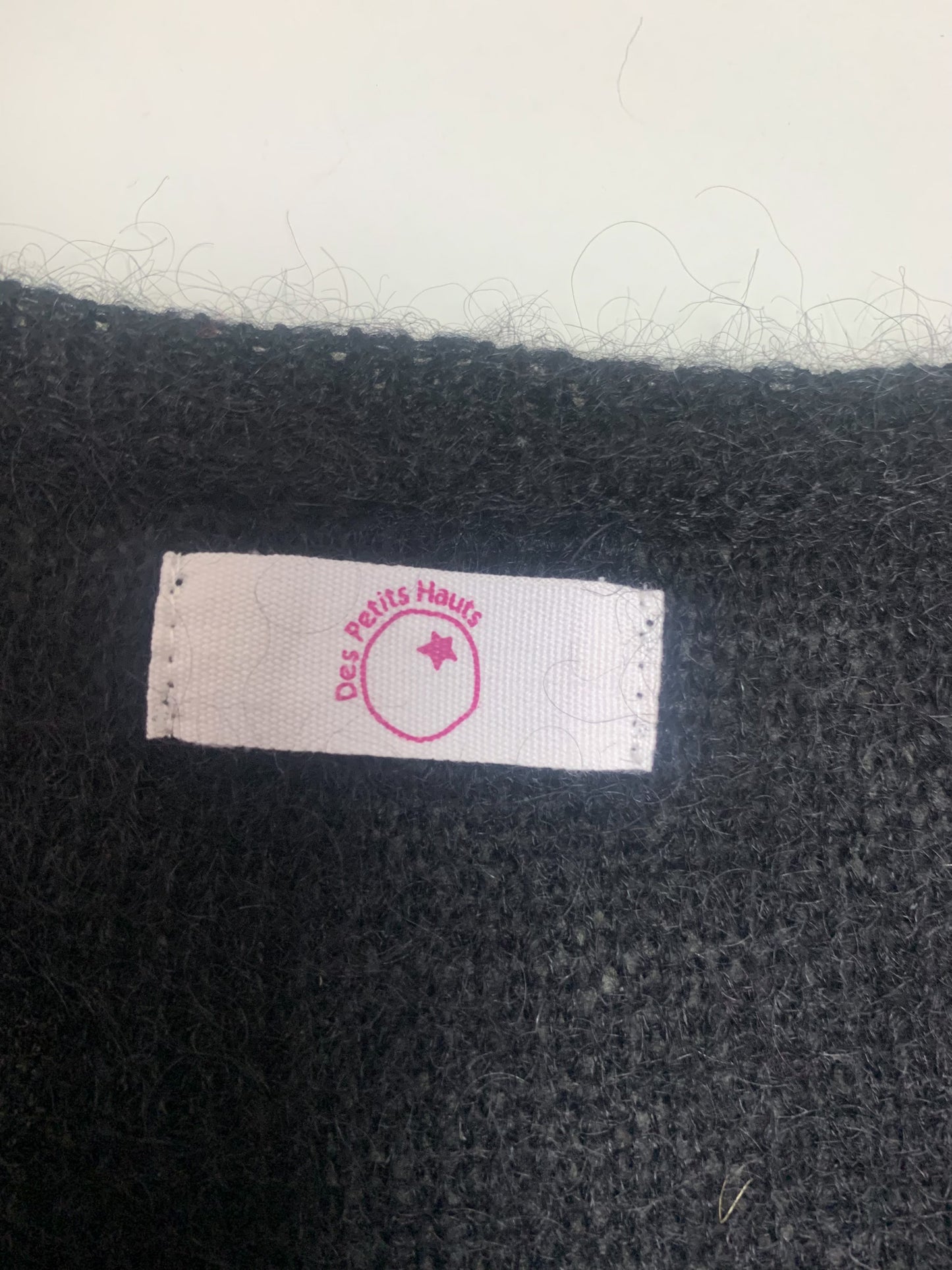 Pull Des Petits Hauts en Kid Mohair et Sequins - Noir - T. 38