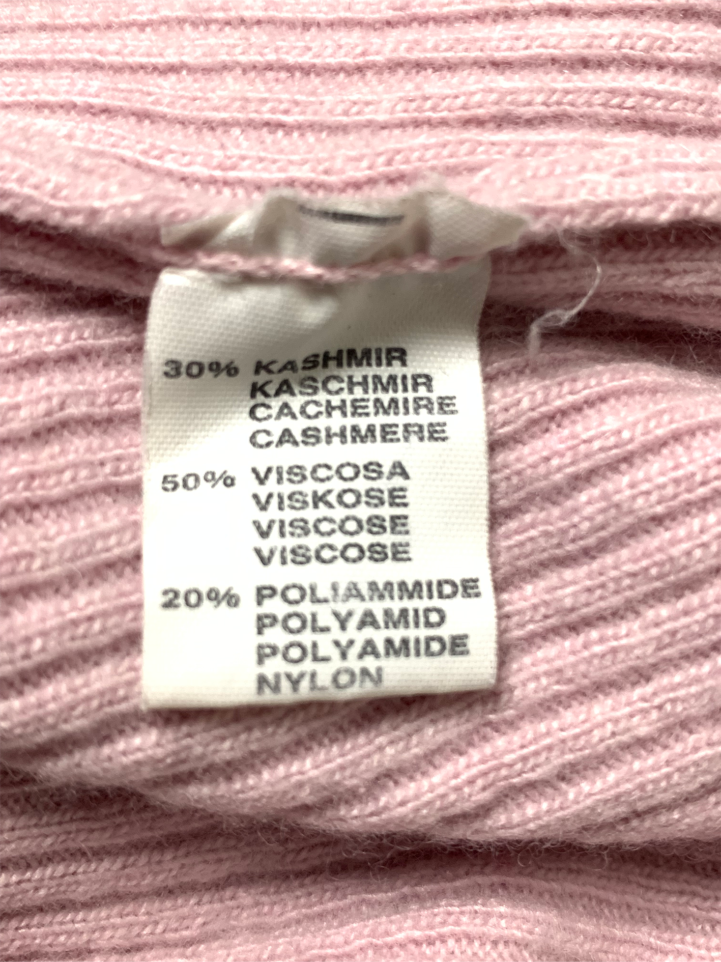 Pull sans Manches en Cachemire Rose Pâle - T. 36