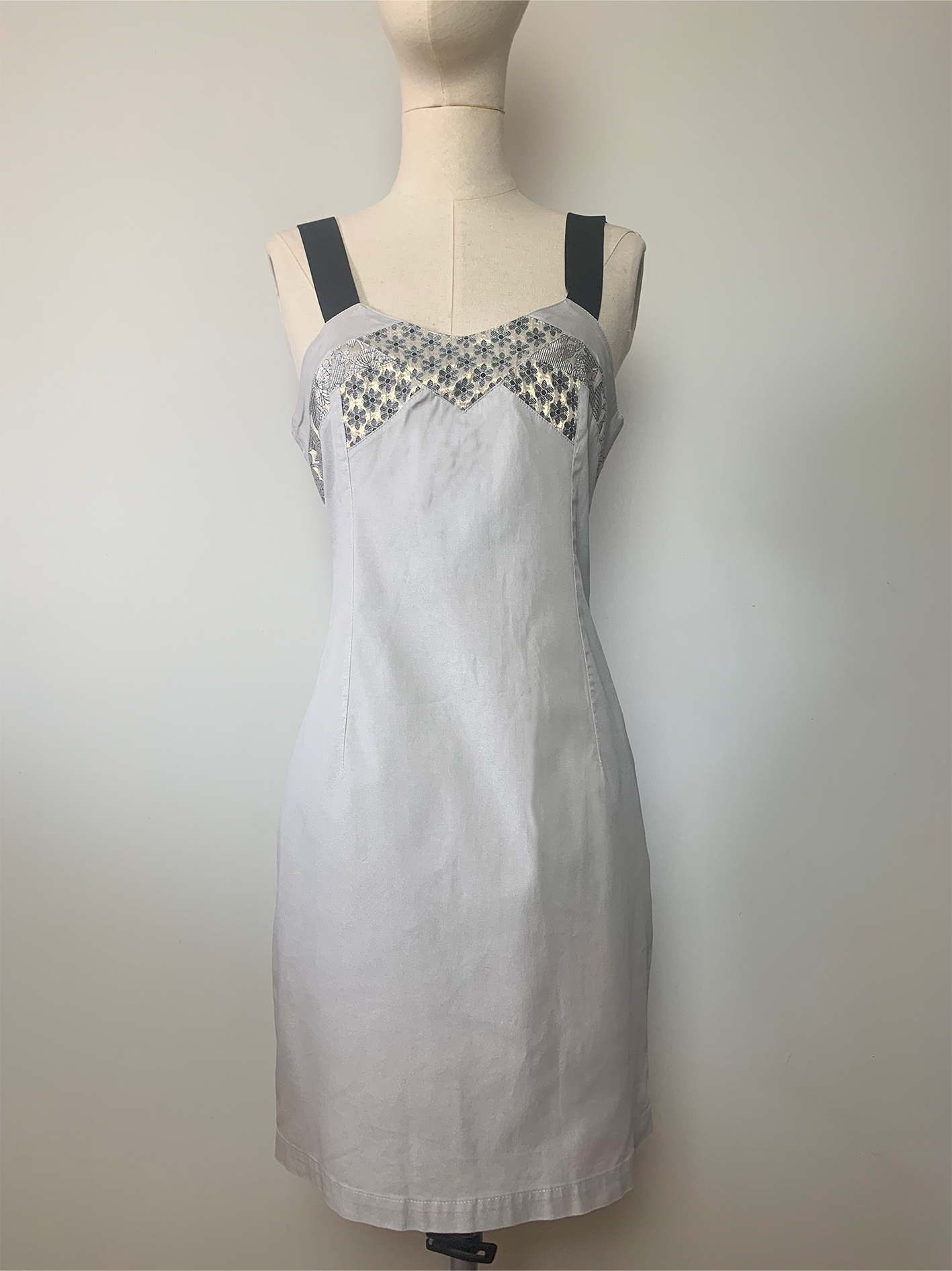 Robe chic grise avec empiècement Cop Copine