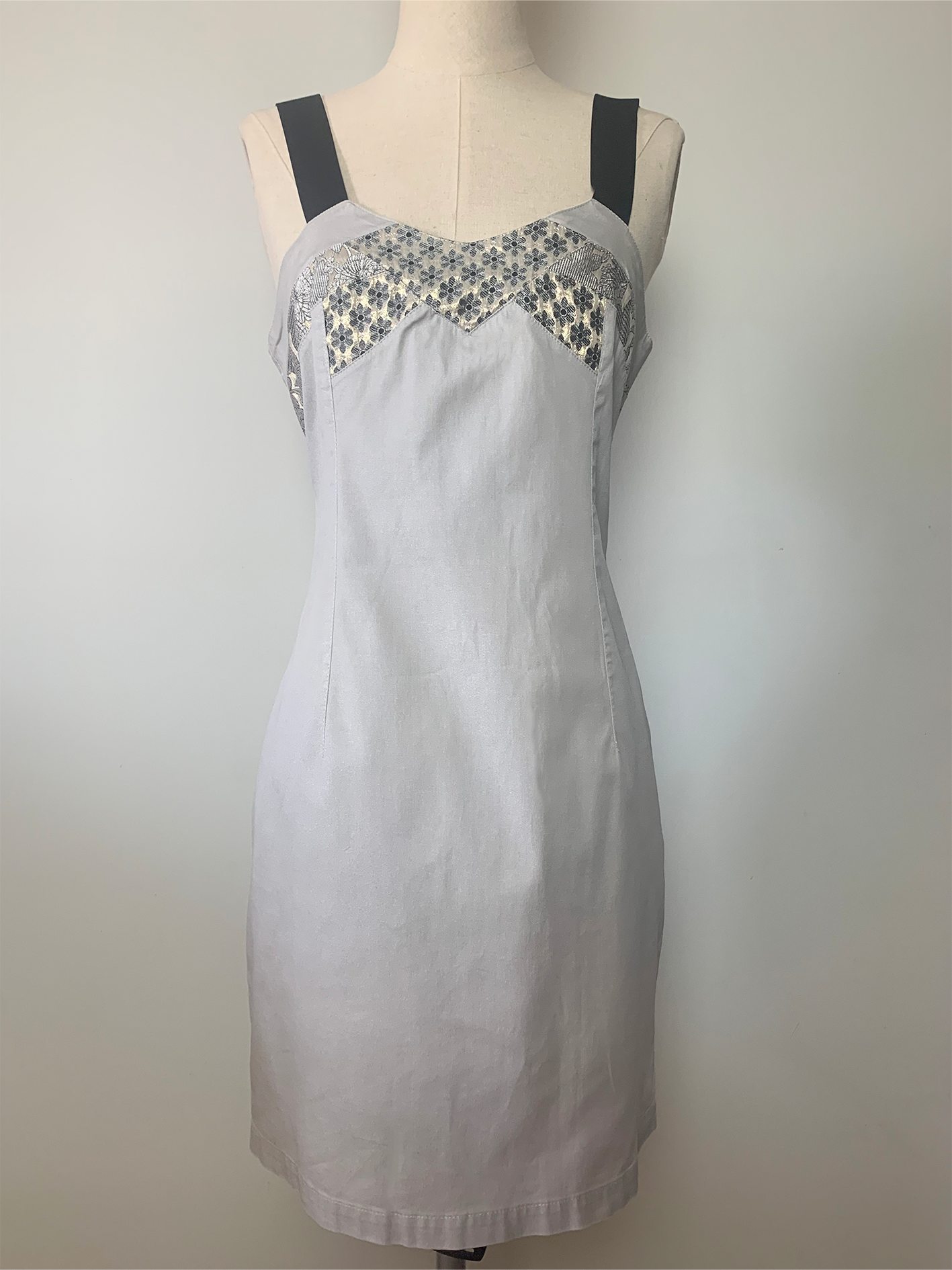 Robe chic grise avec empiècement Cop Copine