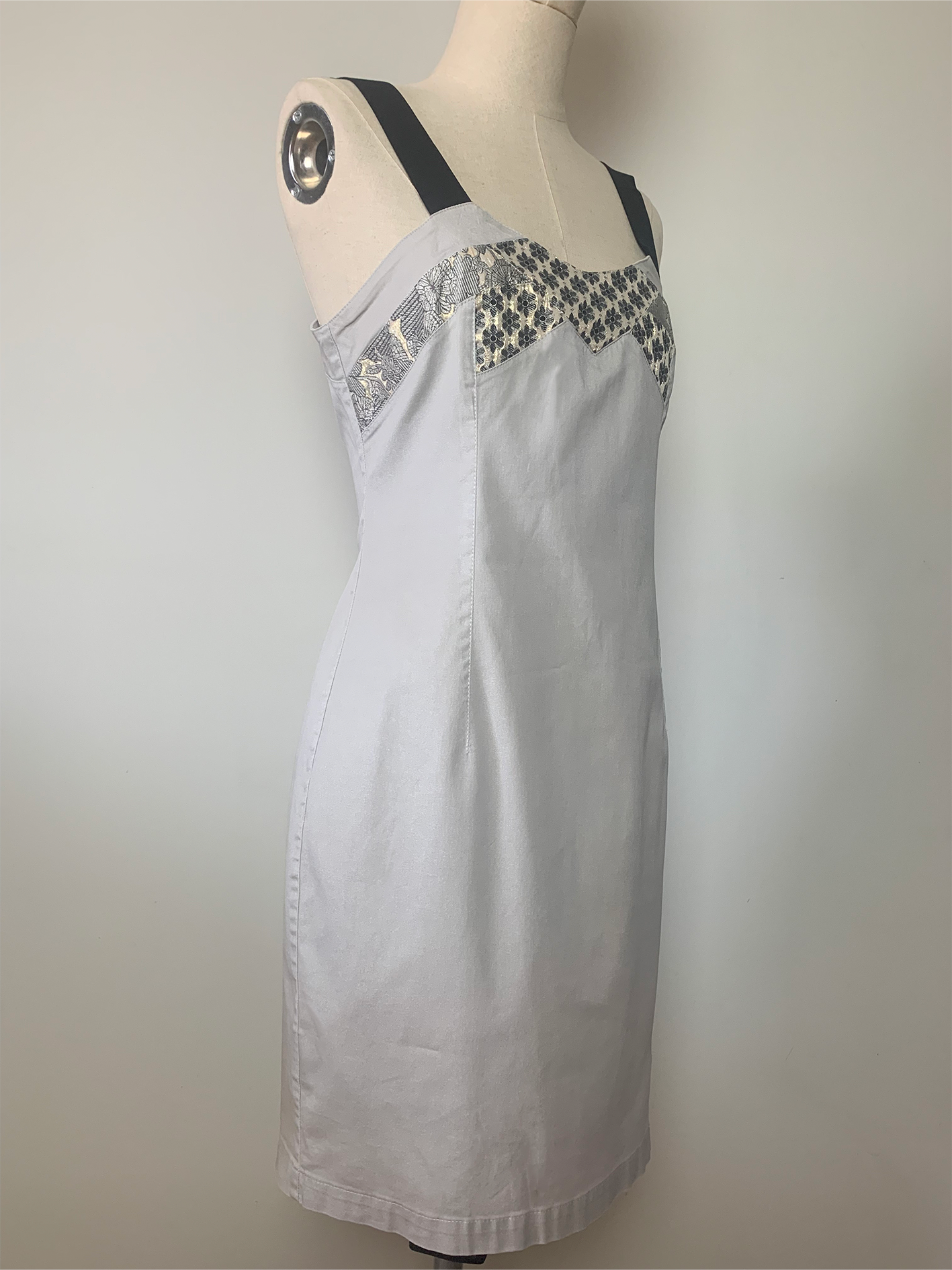 Robe chic grise avec empiècement Cop Copine