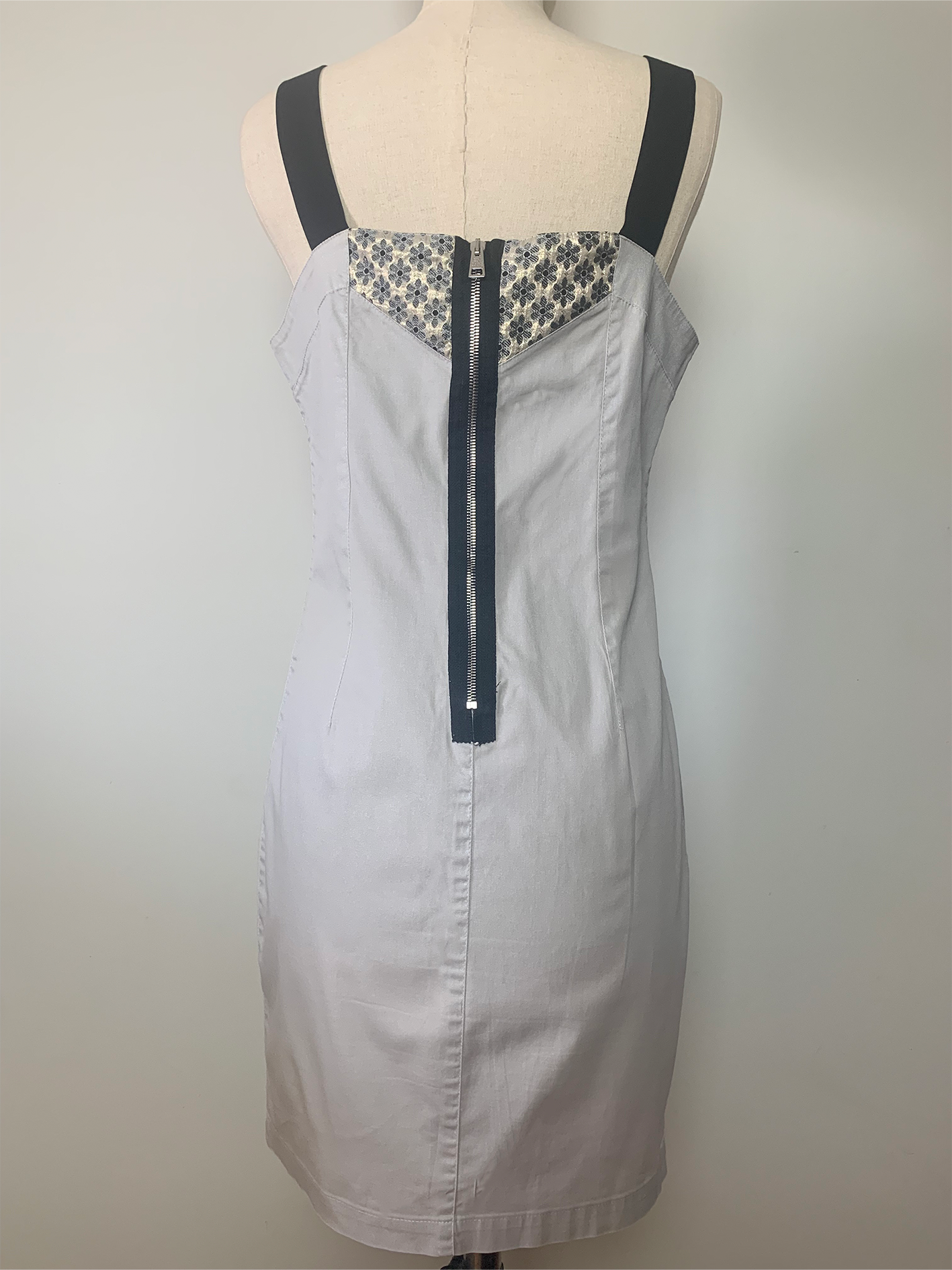 Robe chic grise avec empiècement Cop Copine