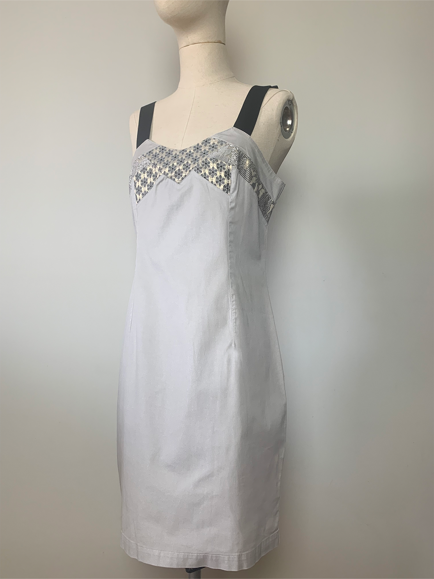 Robe chic grise avec empiècement Cop Copine