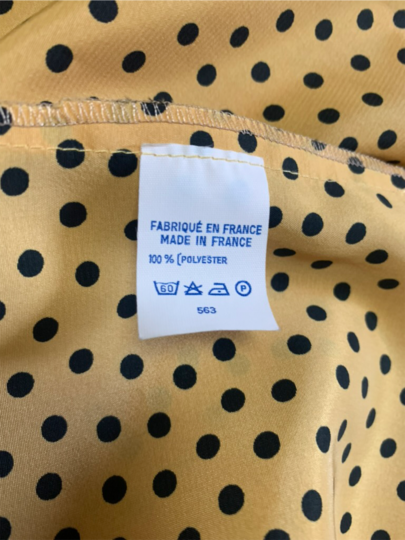 Robe midi fluide manches courtes jaune safran vintage Weimberg