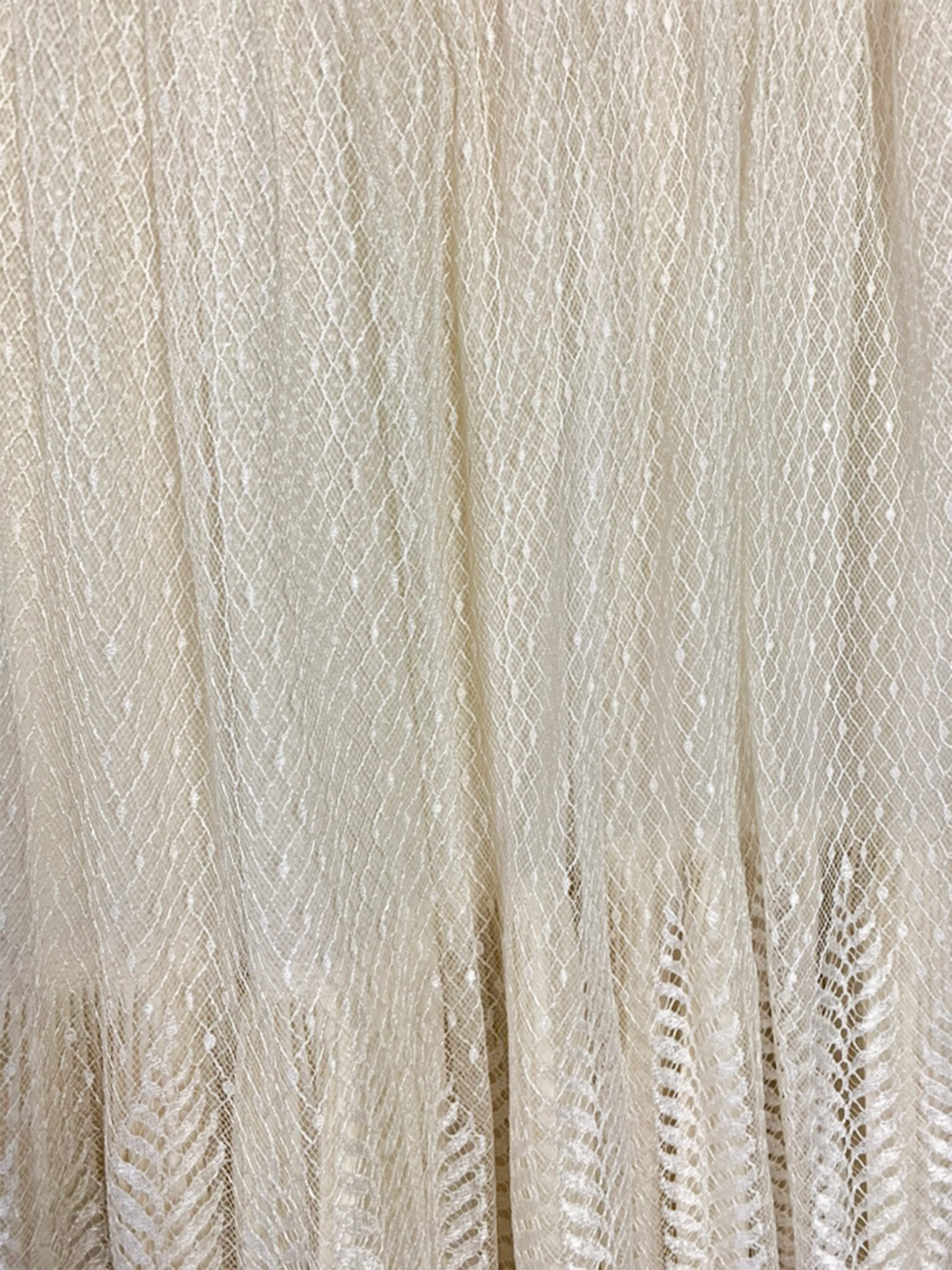 Robe midi bohème crème 100% soie vintage Ted Lapidus