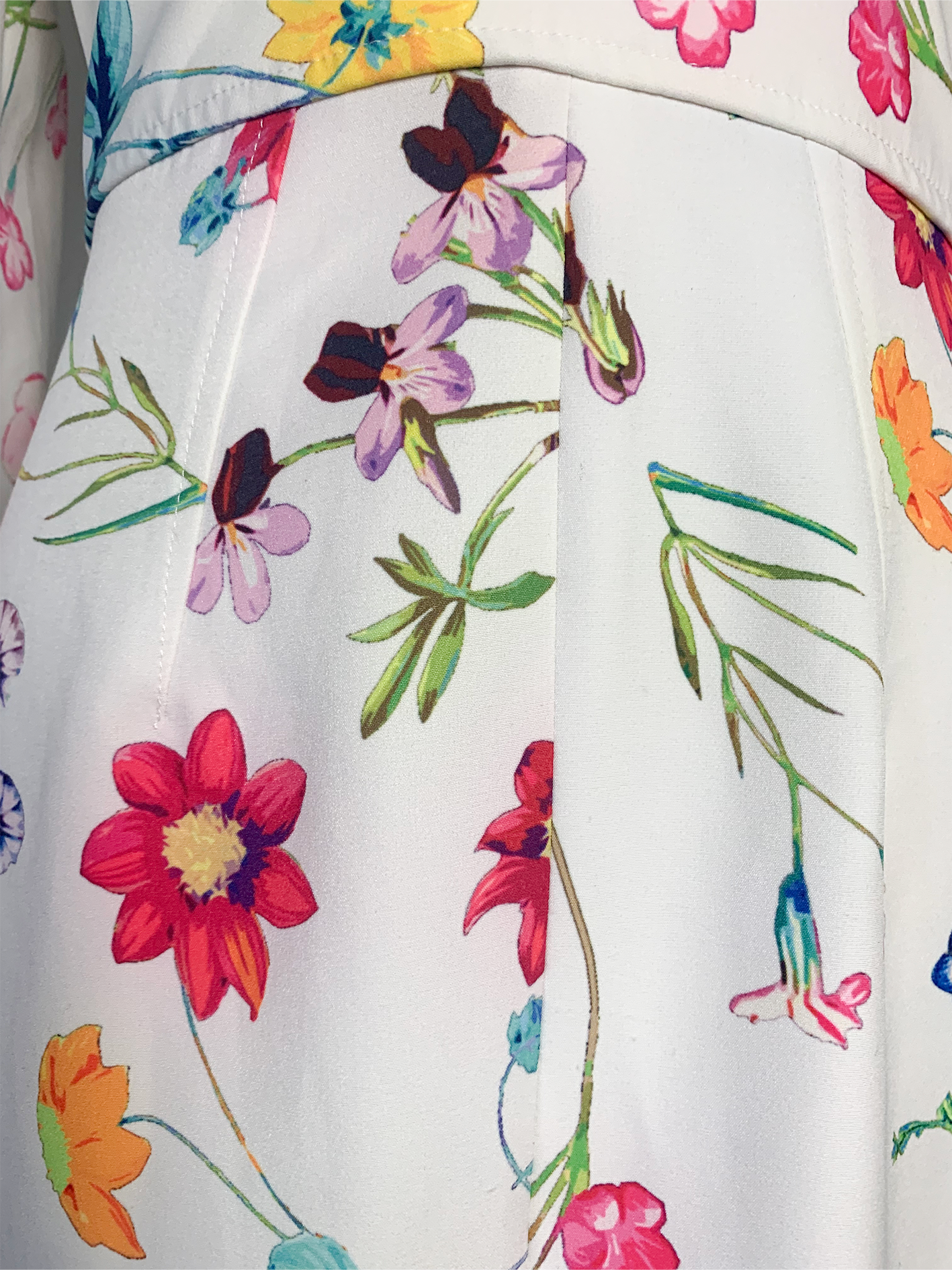 Robe chic blanche imprimée fleurs Closet