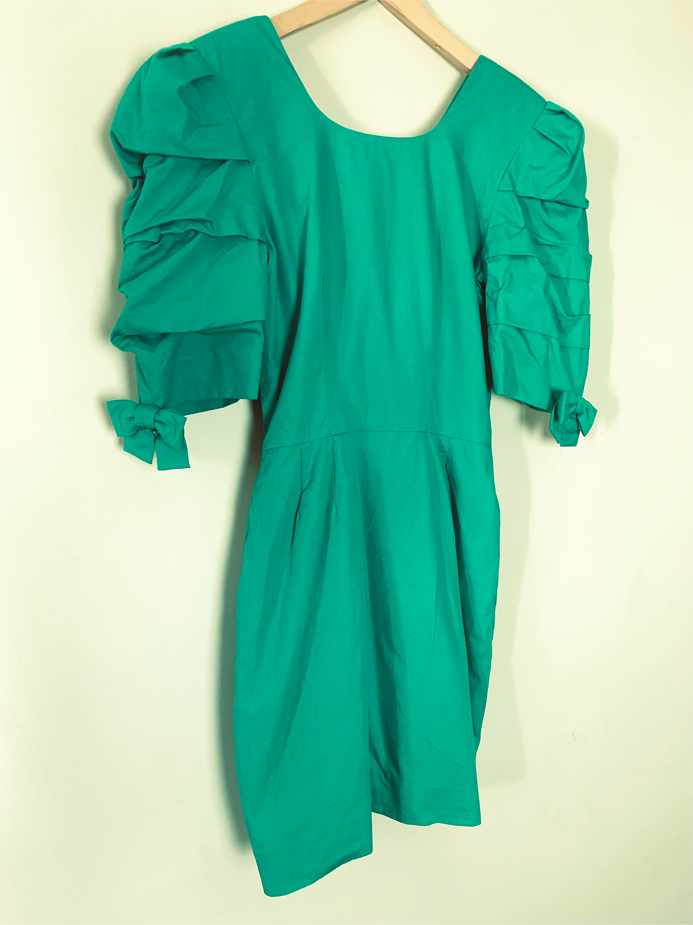 Robe verte nœuds dans le dos vintage années 80 90 Youri