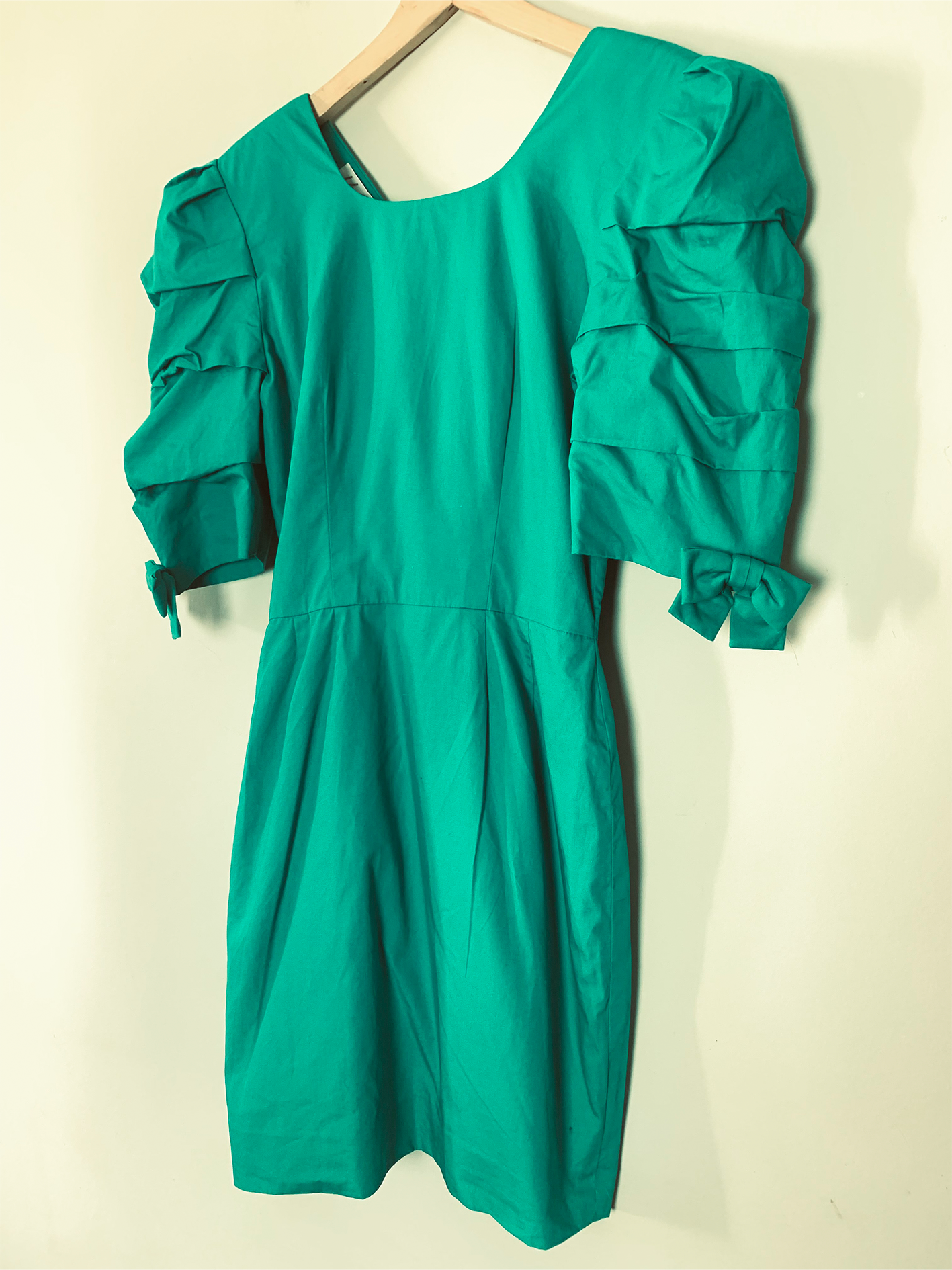 Robe verte nœuds dans le dos vintage années 80 90 Youri