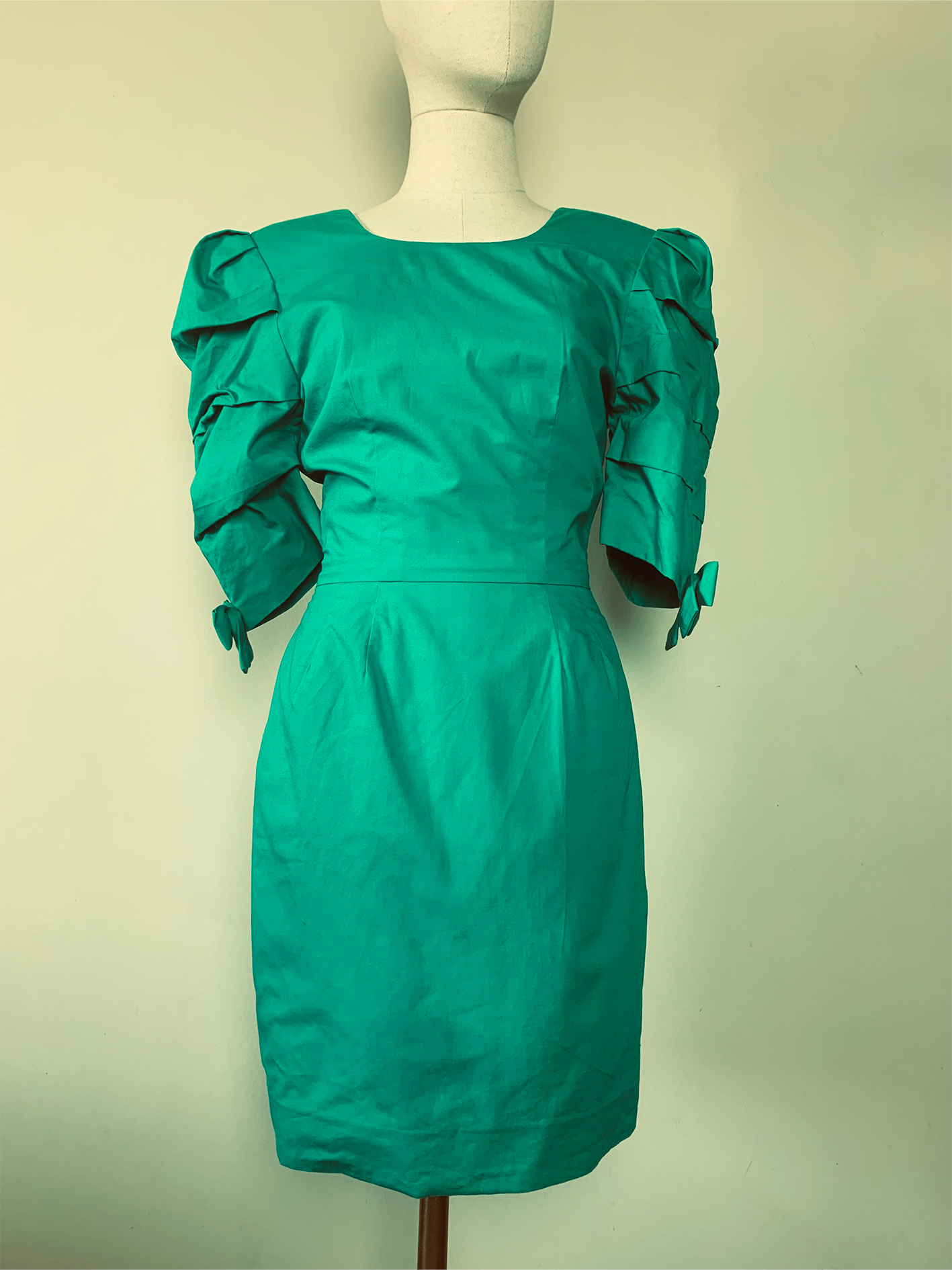 Robe verte nœuds dans le dos vintage années 80 90 Youri