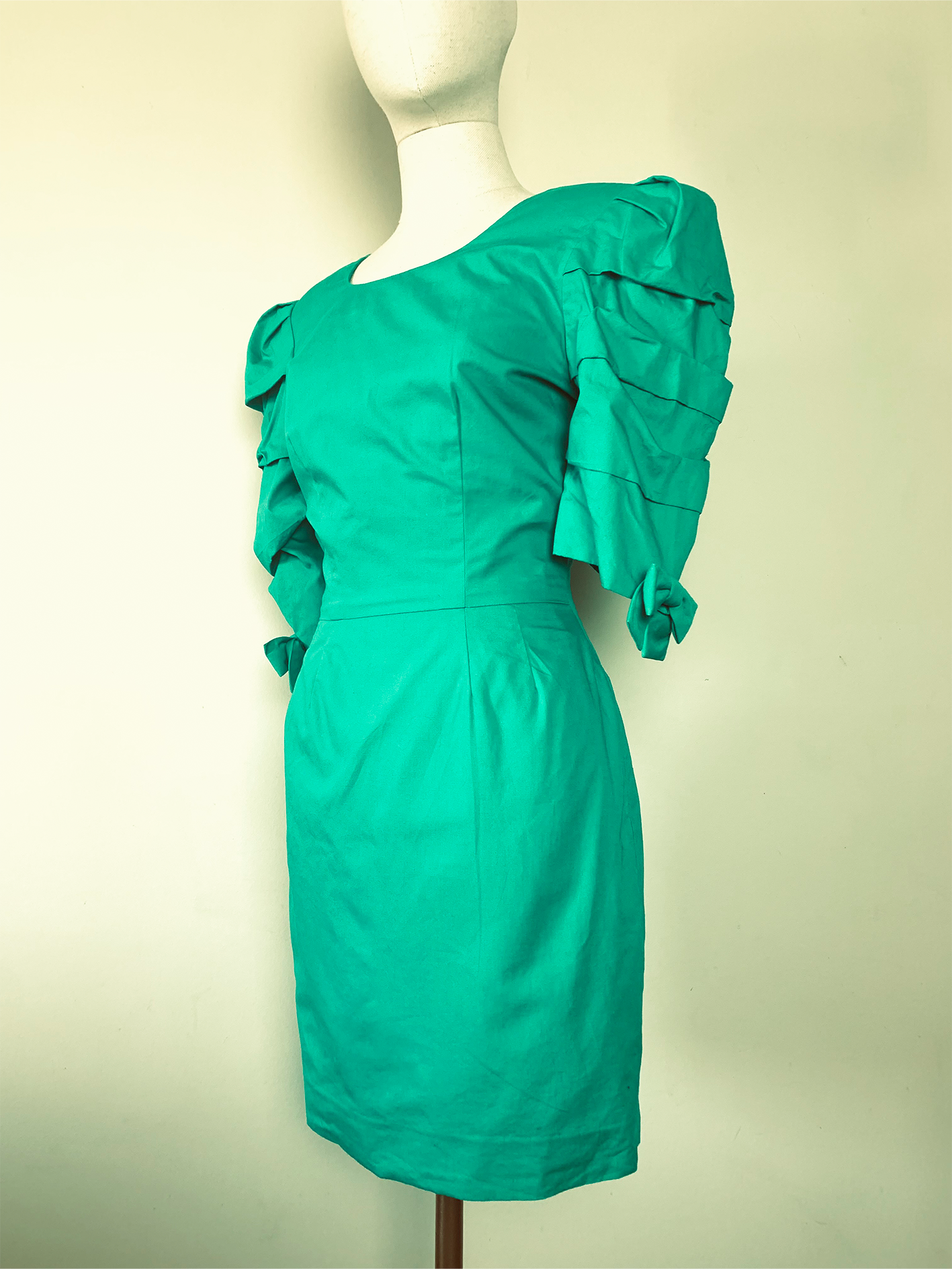Robe verte nœuds dans le dos vintage années 80 90 Youri