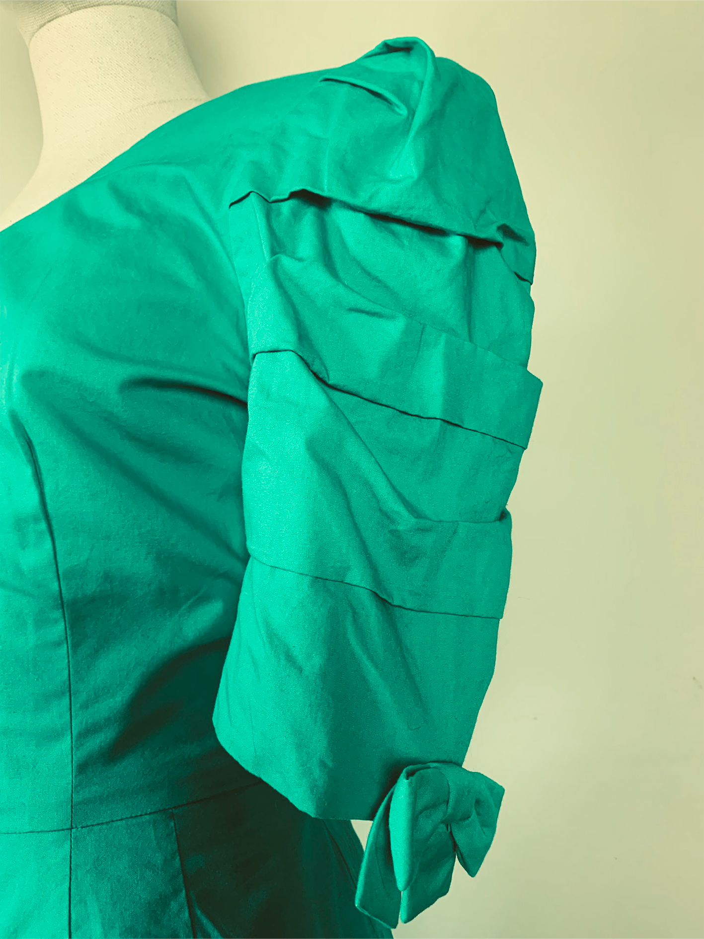 Robe verte nœuds dans le dos vintage années 80 90 Youri