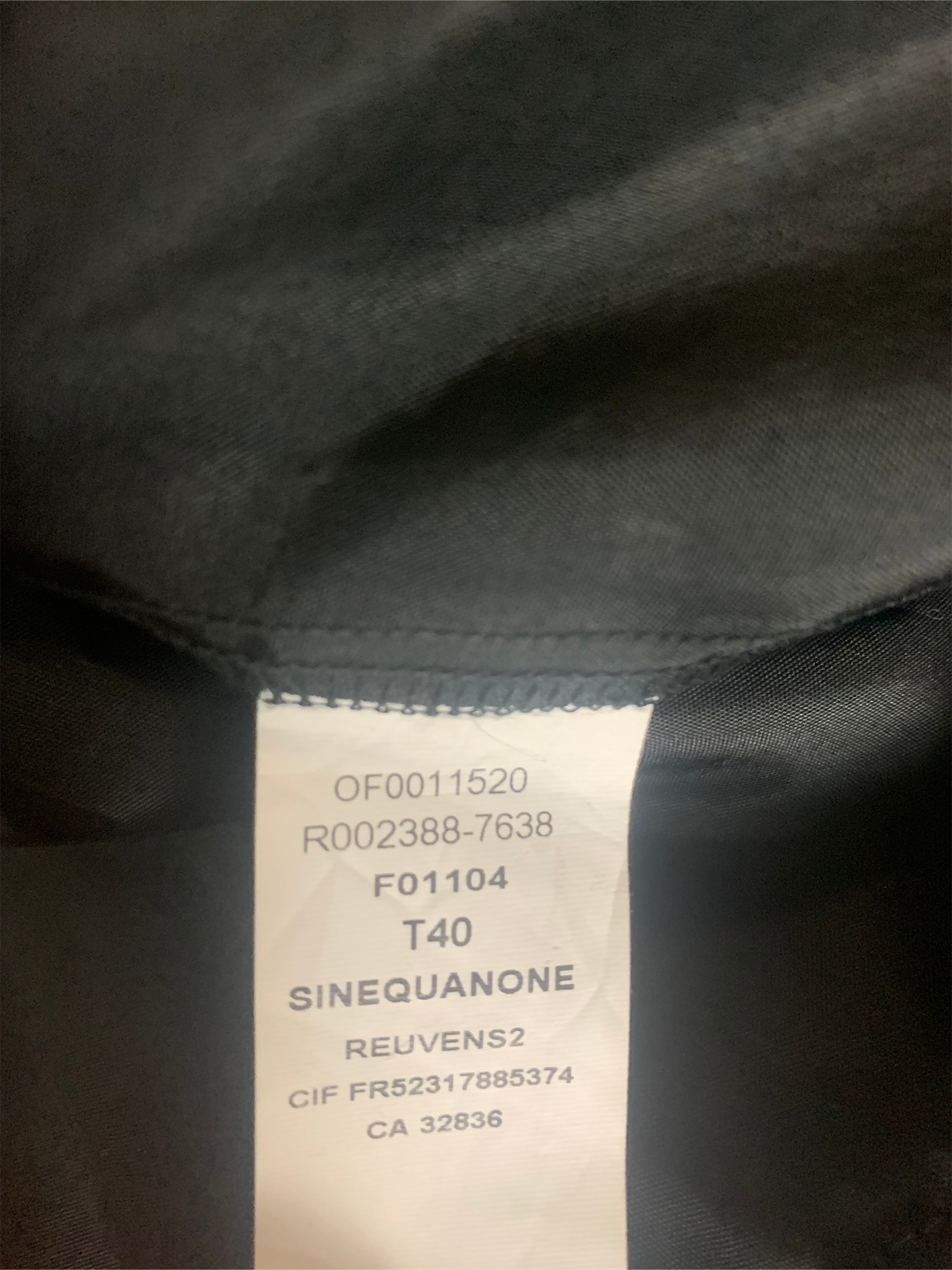 Robe sans manche noire en dentelle Sinéquanone