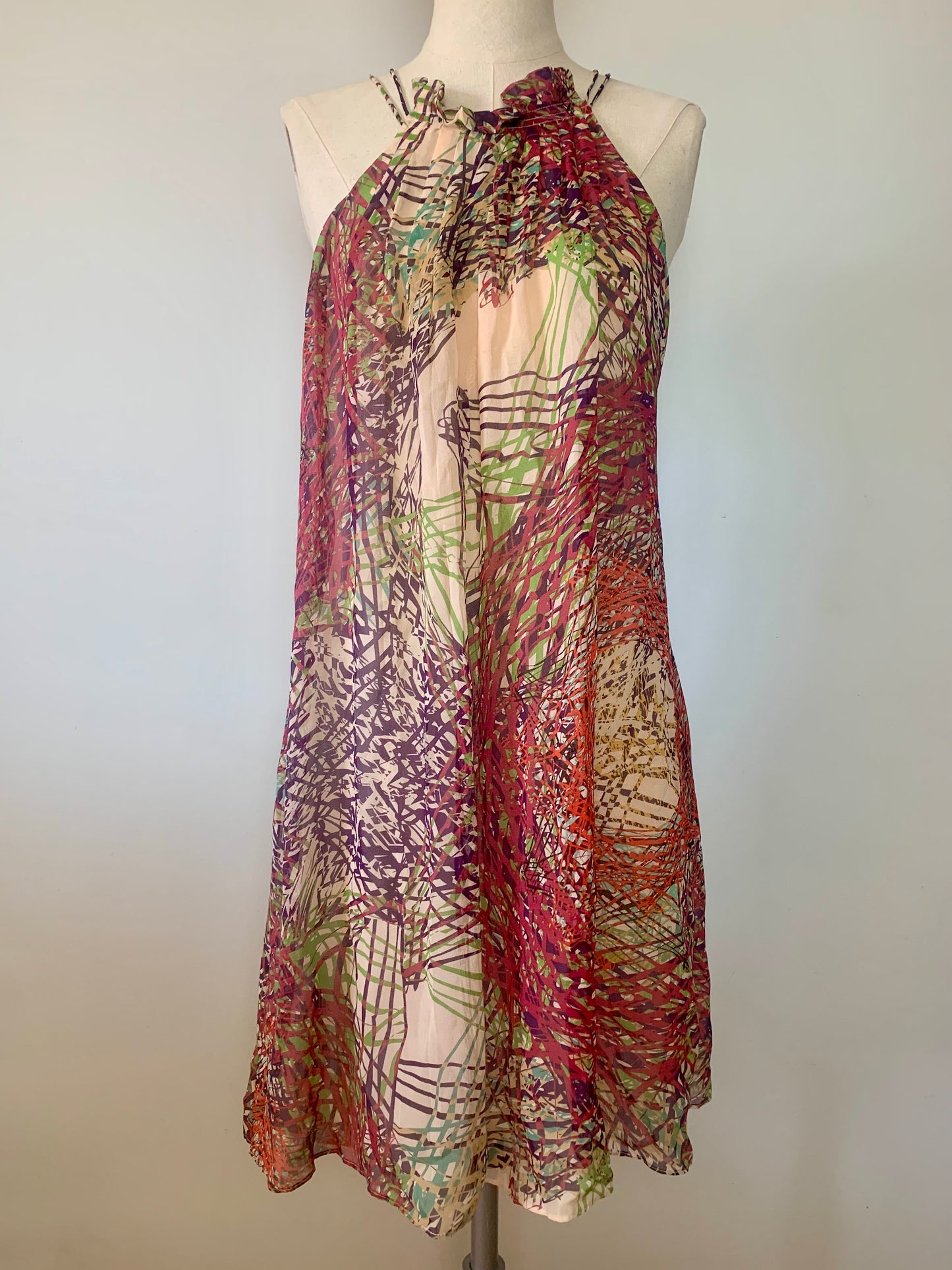 Robe en soie imprimée sans manches Les Petites…Collections