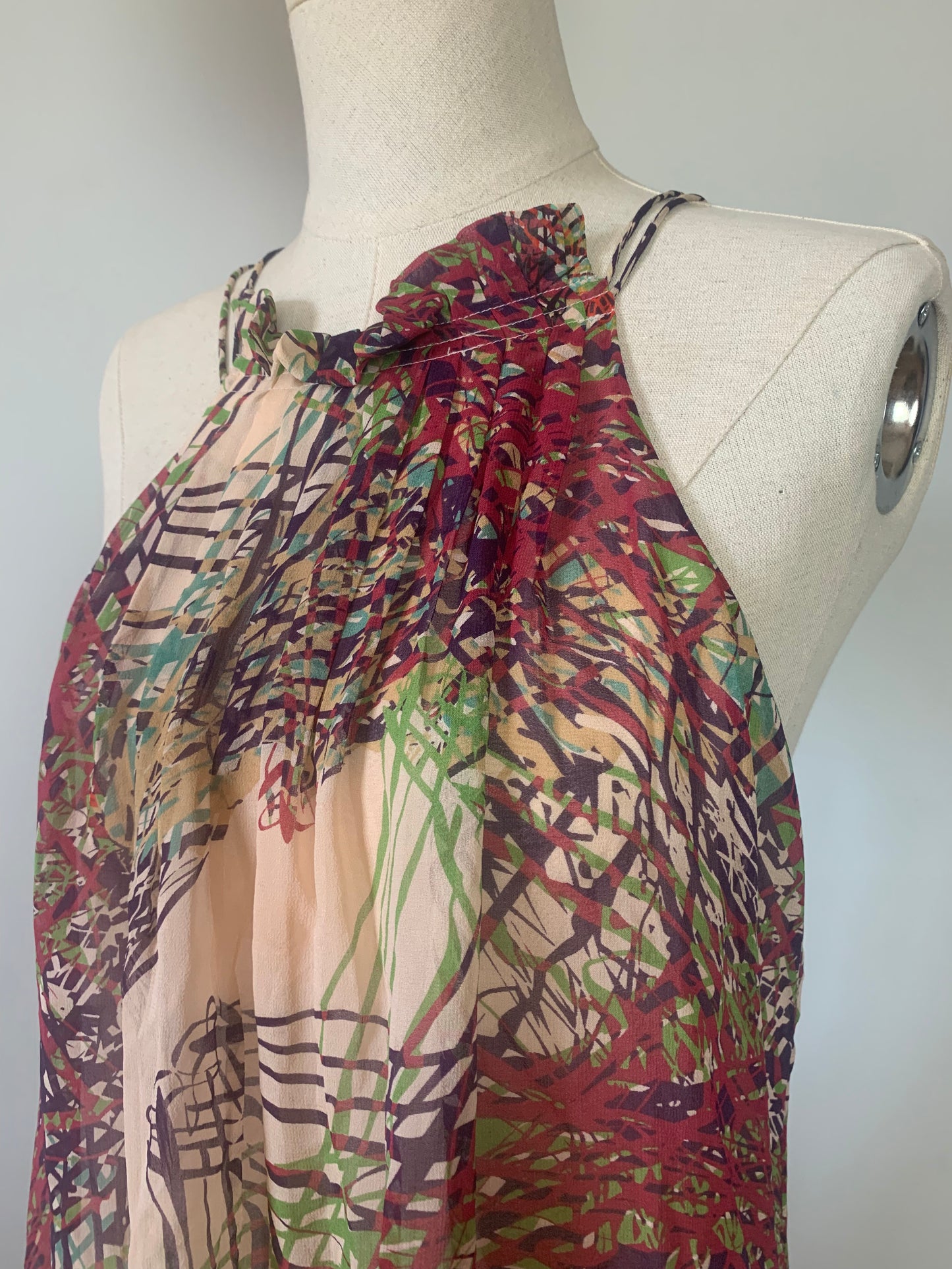 Robe en soie imprimée sans manches Les Petites…Collections