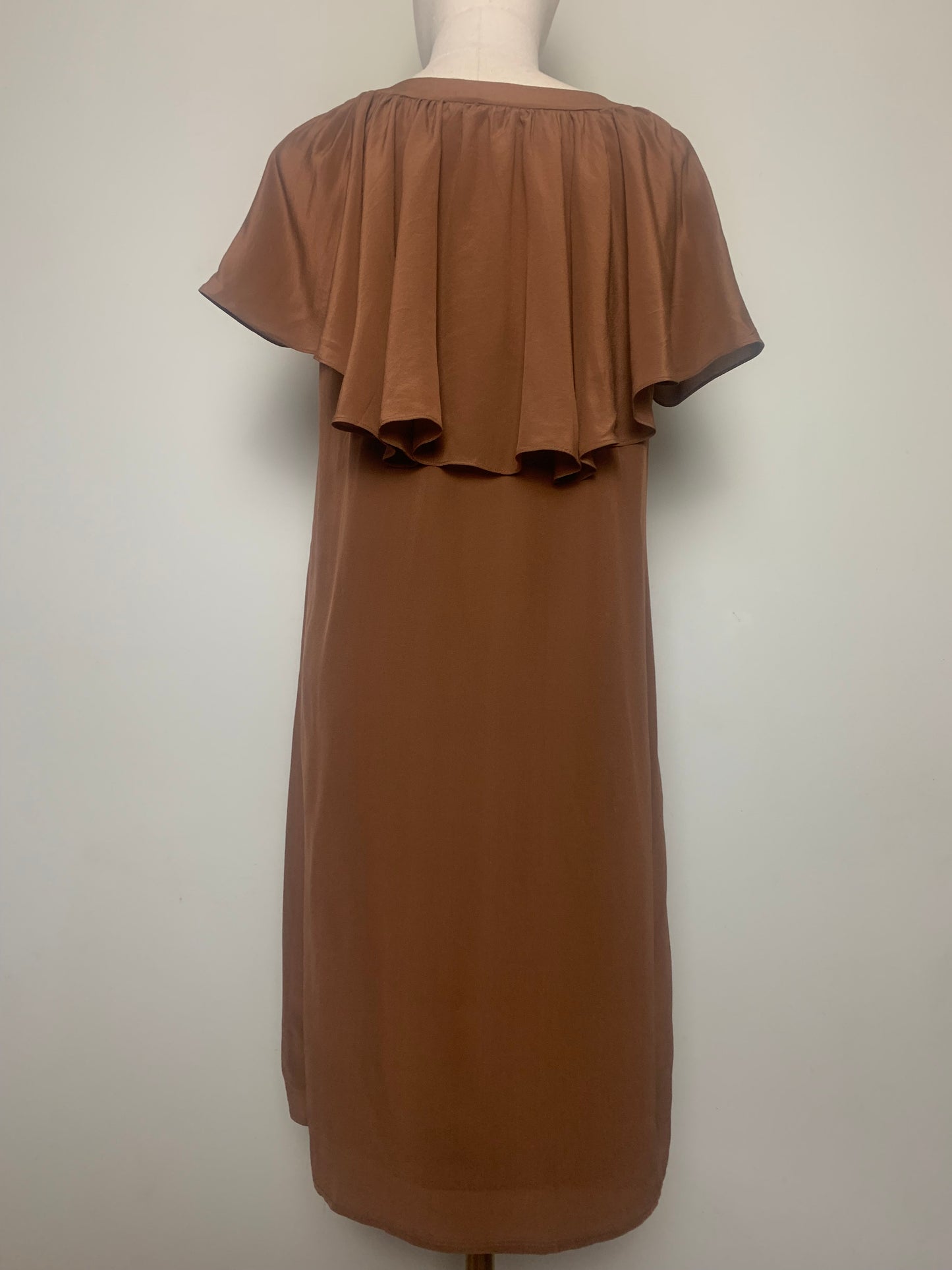 Robe en soie marron Les Petites