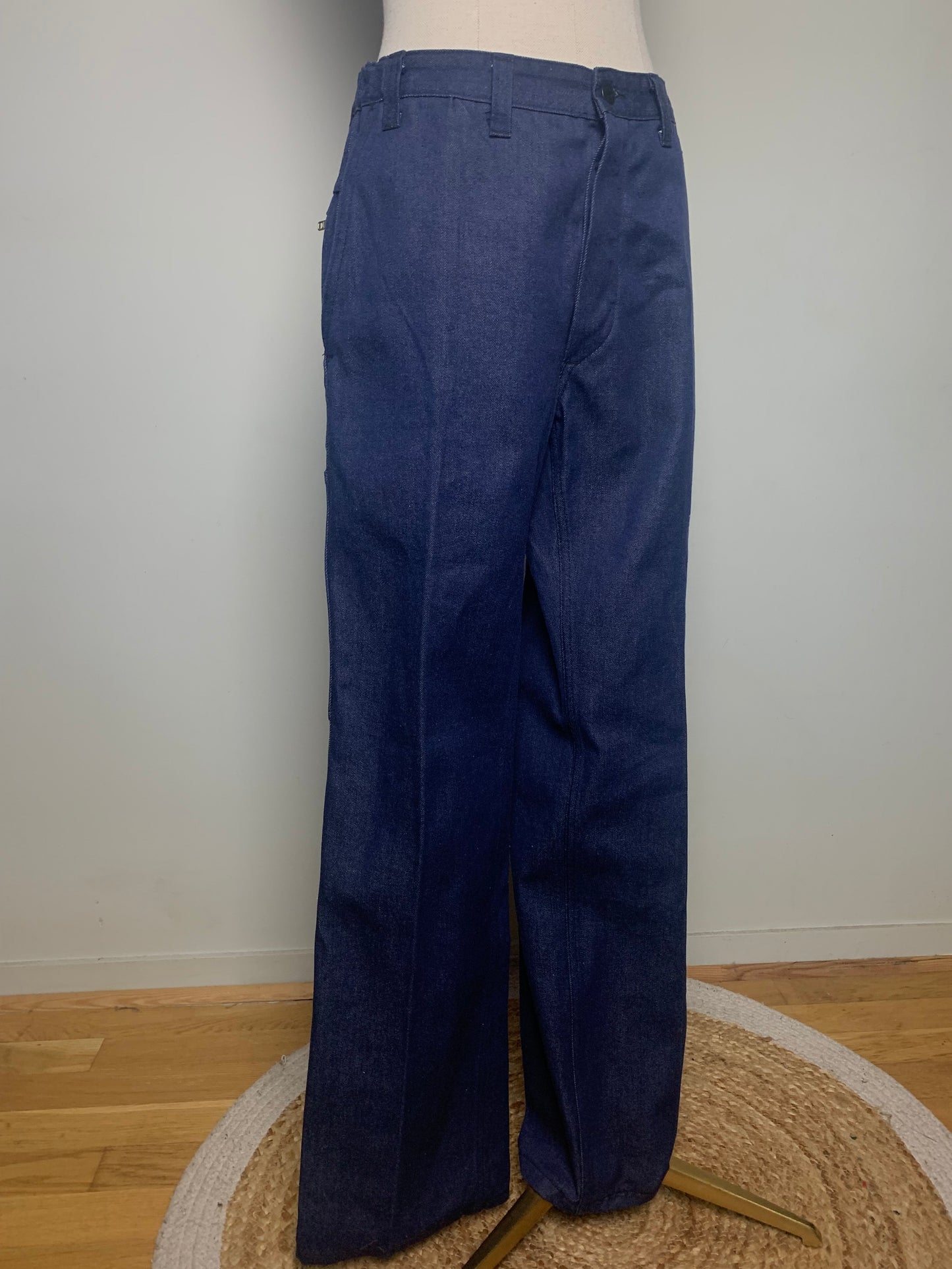 Jean femme indigo workwear utility vintage