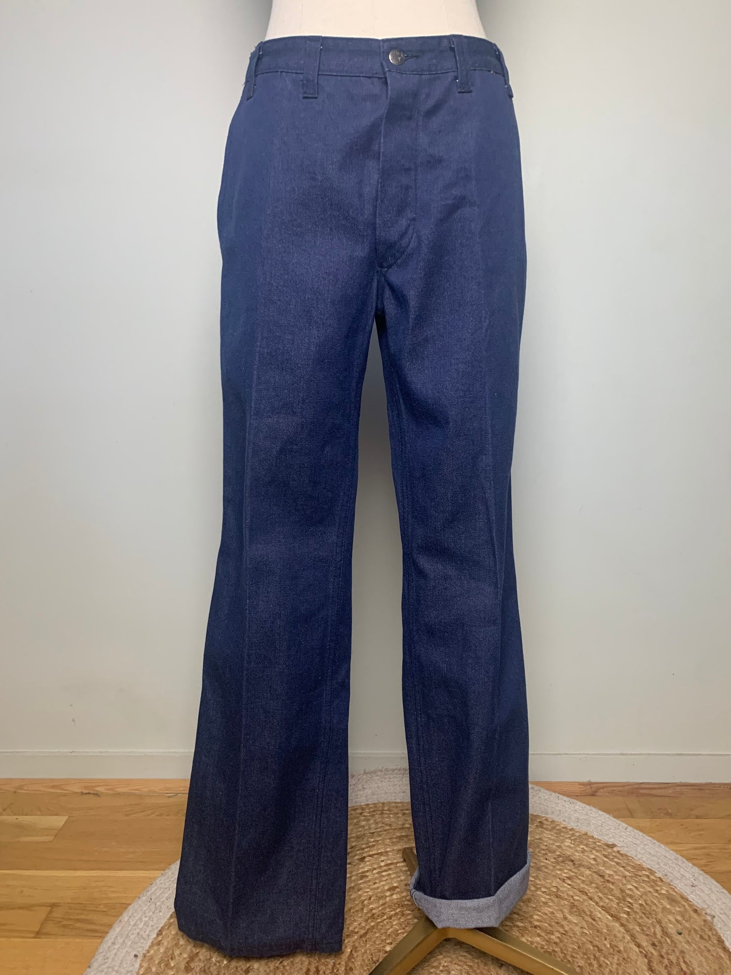Jean femme indigo workwear utility vintage