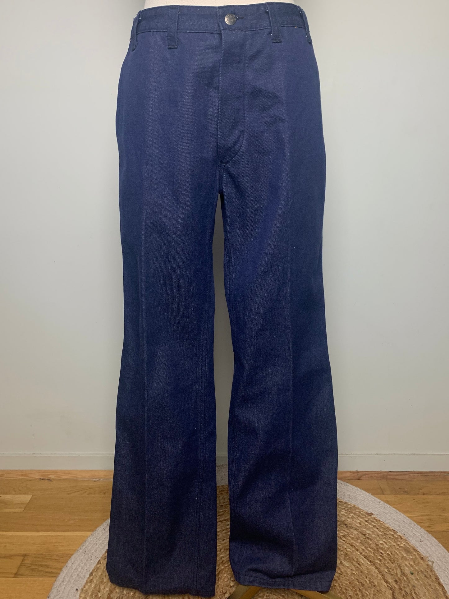 Jean femme indigo workwear utility vintage