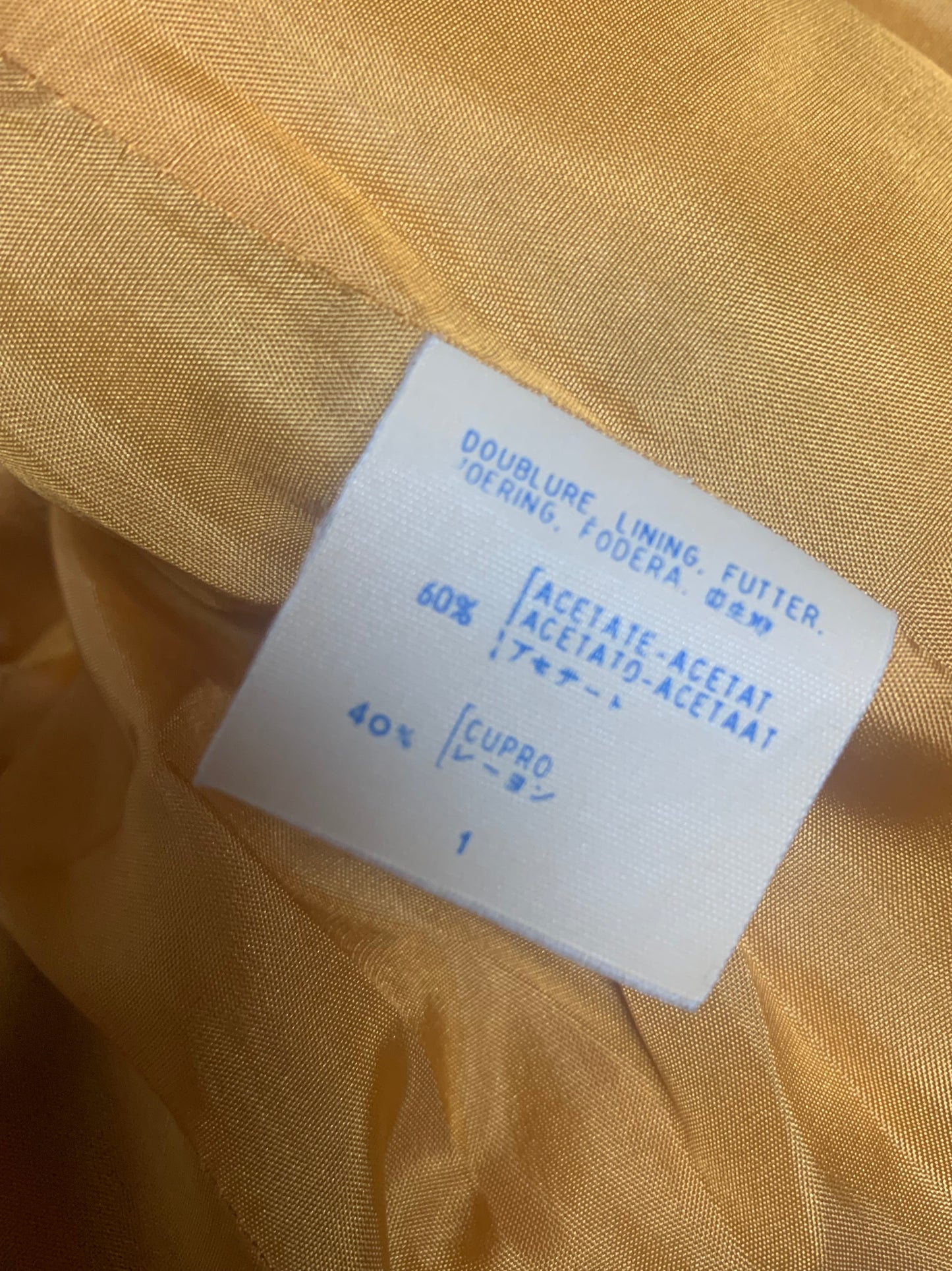 Veste Vintage Angelo Tarlazzi en Velours Côtelé - Jaune Moutarde - T. 38