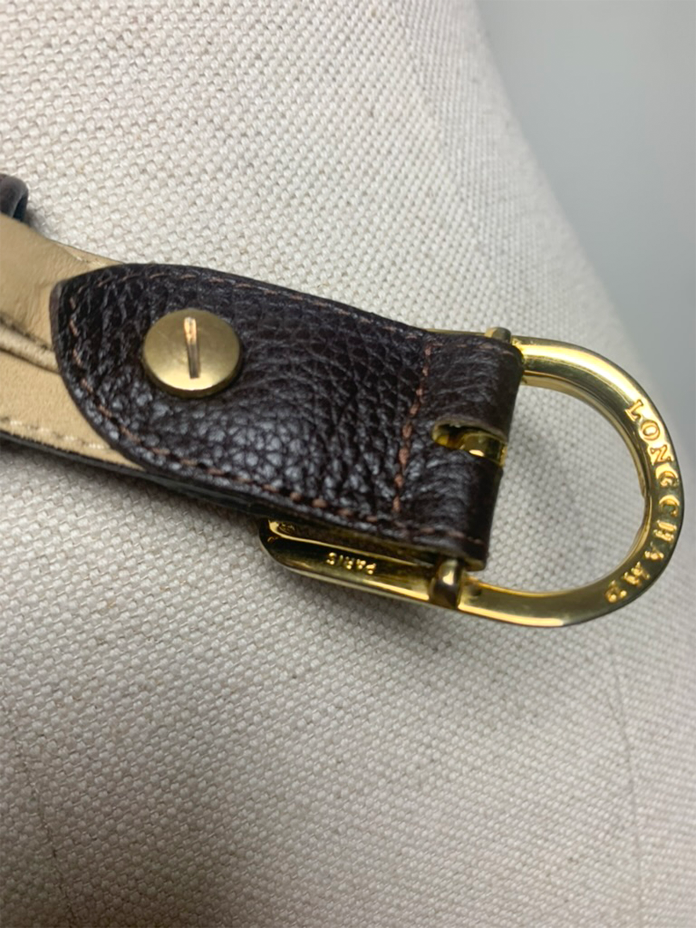 Ceinture femme cuir véritable marron Longchamp