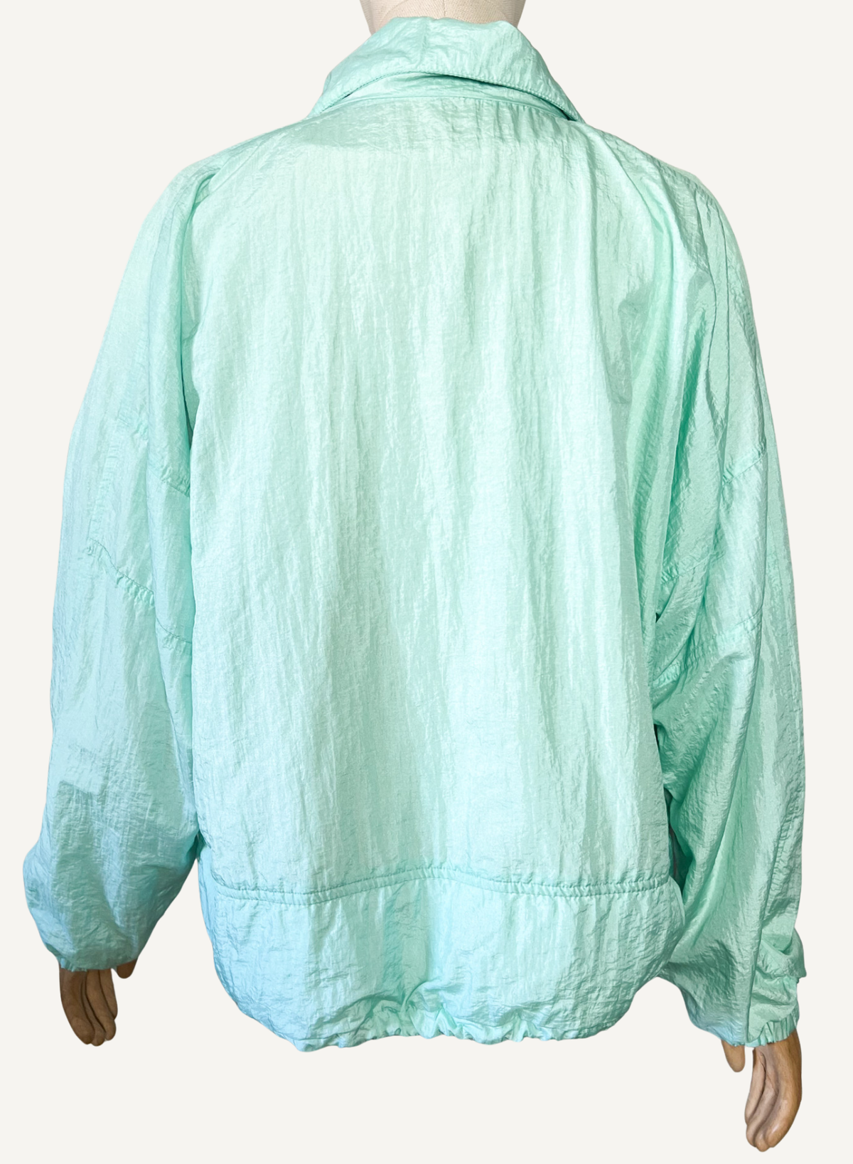 Blouson coupe-vent vintage années 80 90 vert menthe pastel Ellesse _T36 à 40