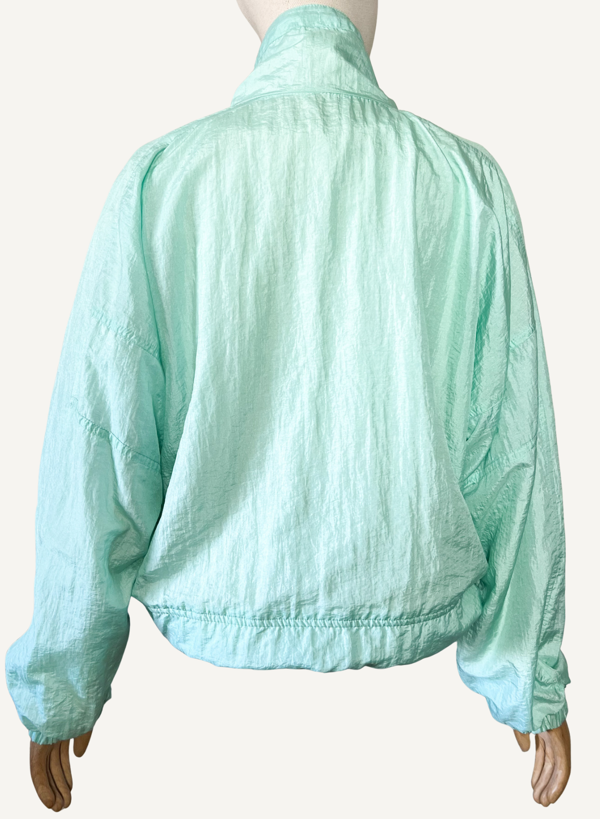 Blouson coupe-vent vintage années 80 90 vert menthe pastel Ellesse _T36 à 40
