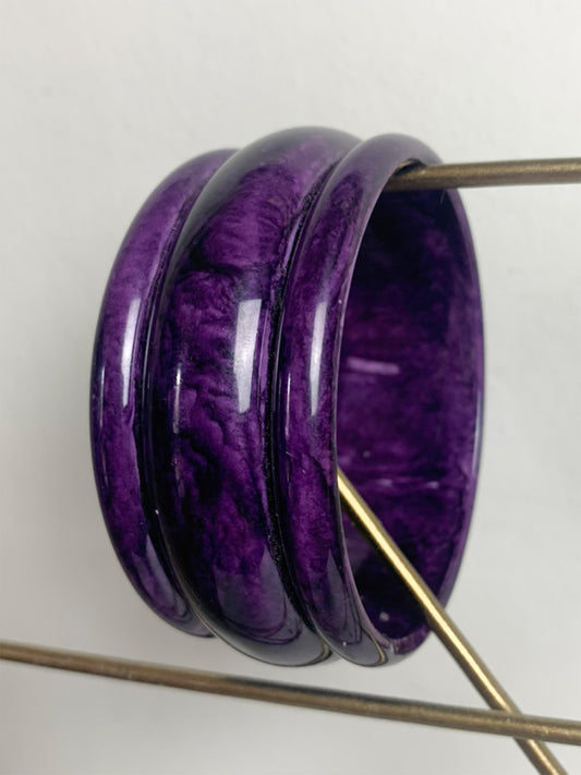 Bracelet manchette violet vintage