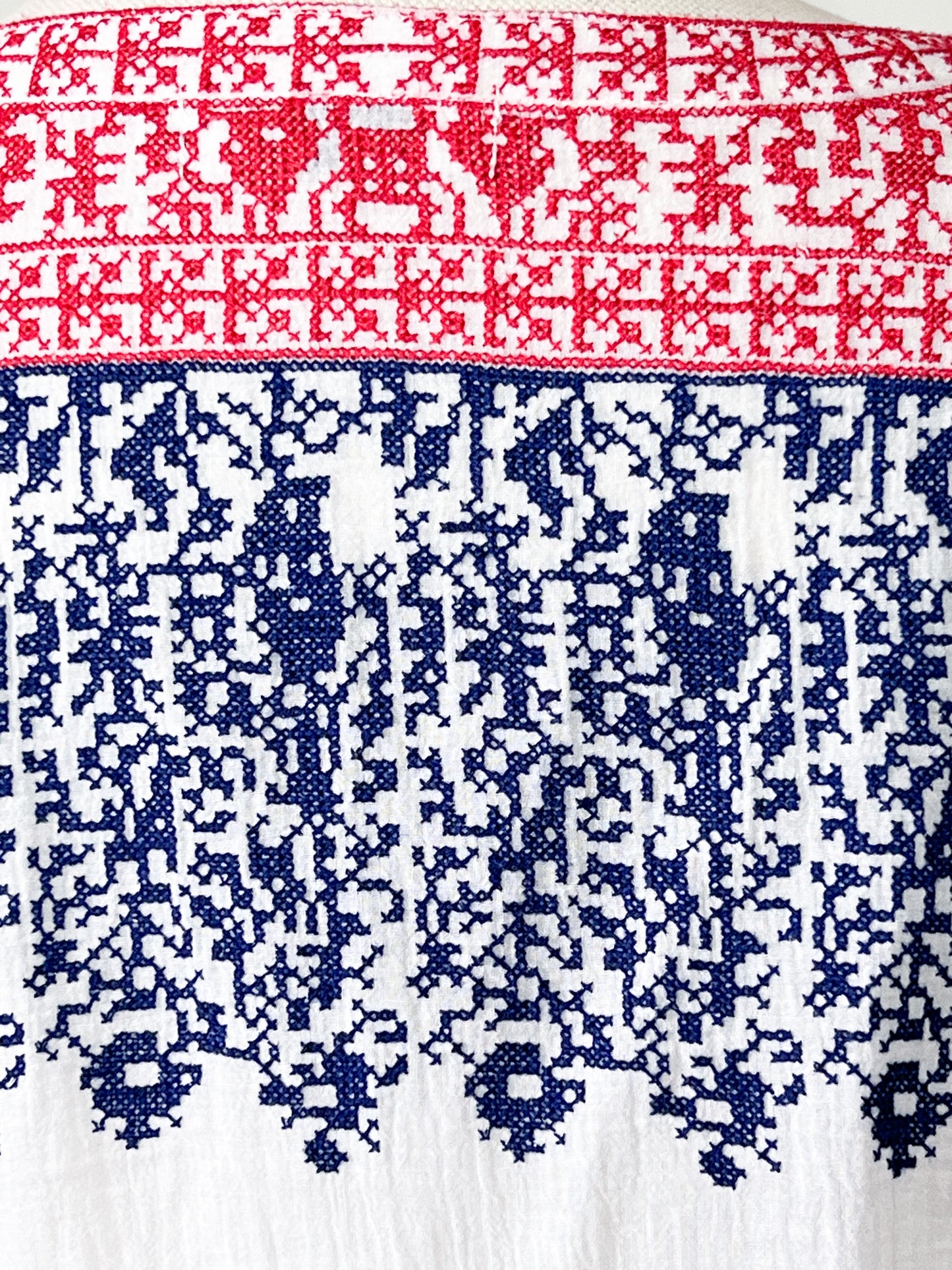 Blouse Folk - 100% Coton - Broderies Bohèmes & Pompons Lynn Adler - T. 36