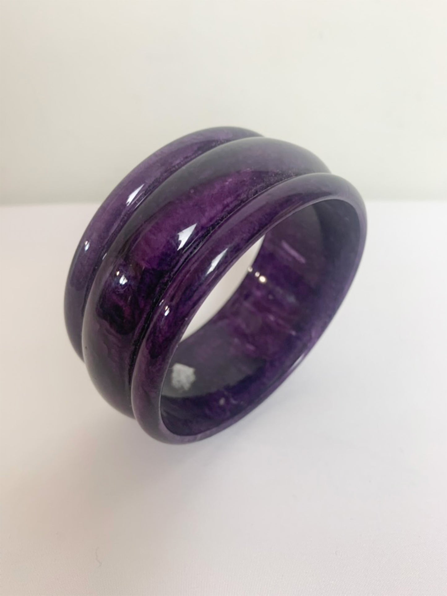 Bracelet manchette violet vintage